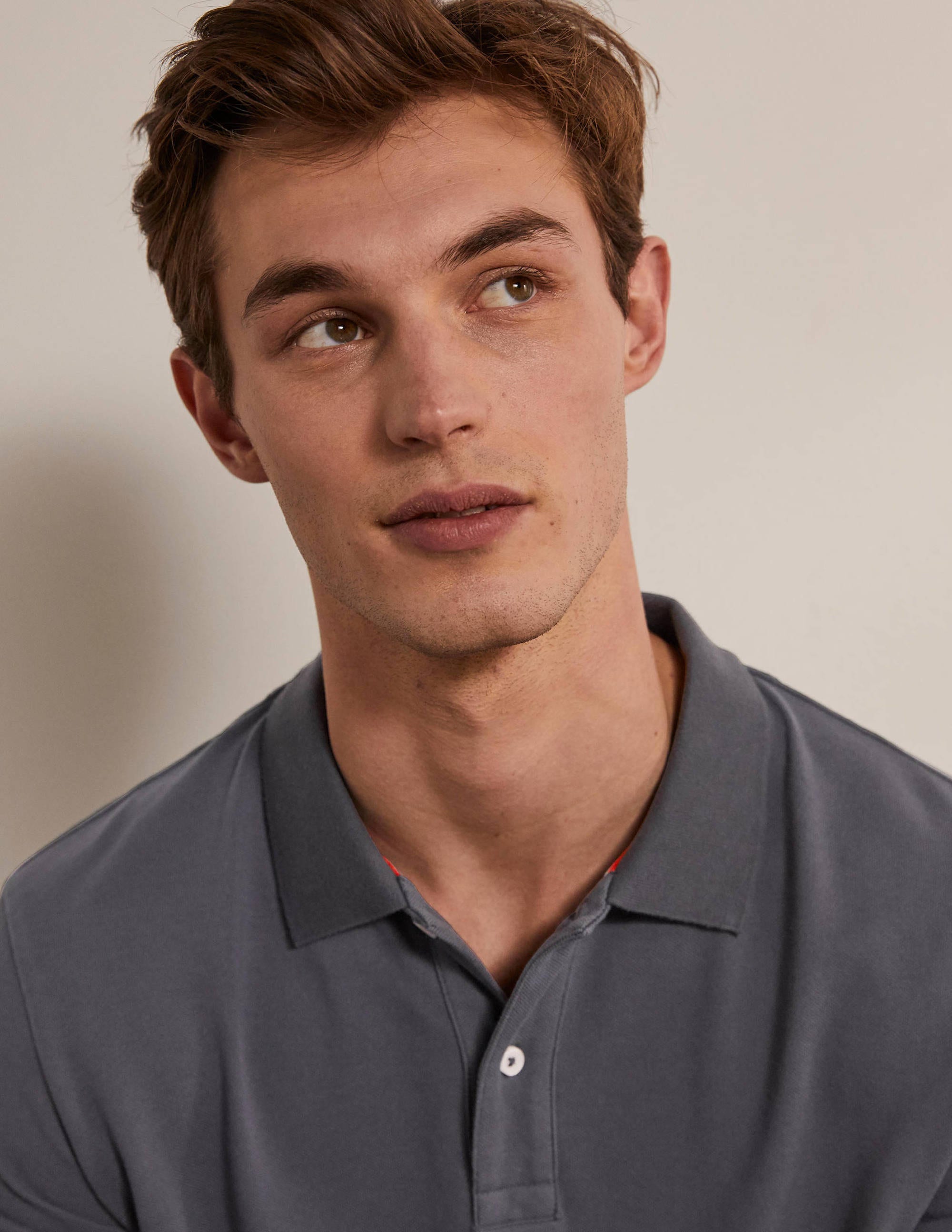 Long Sleeve Piqué Polo-London Grey - Image 4