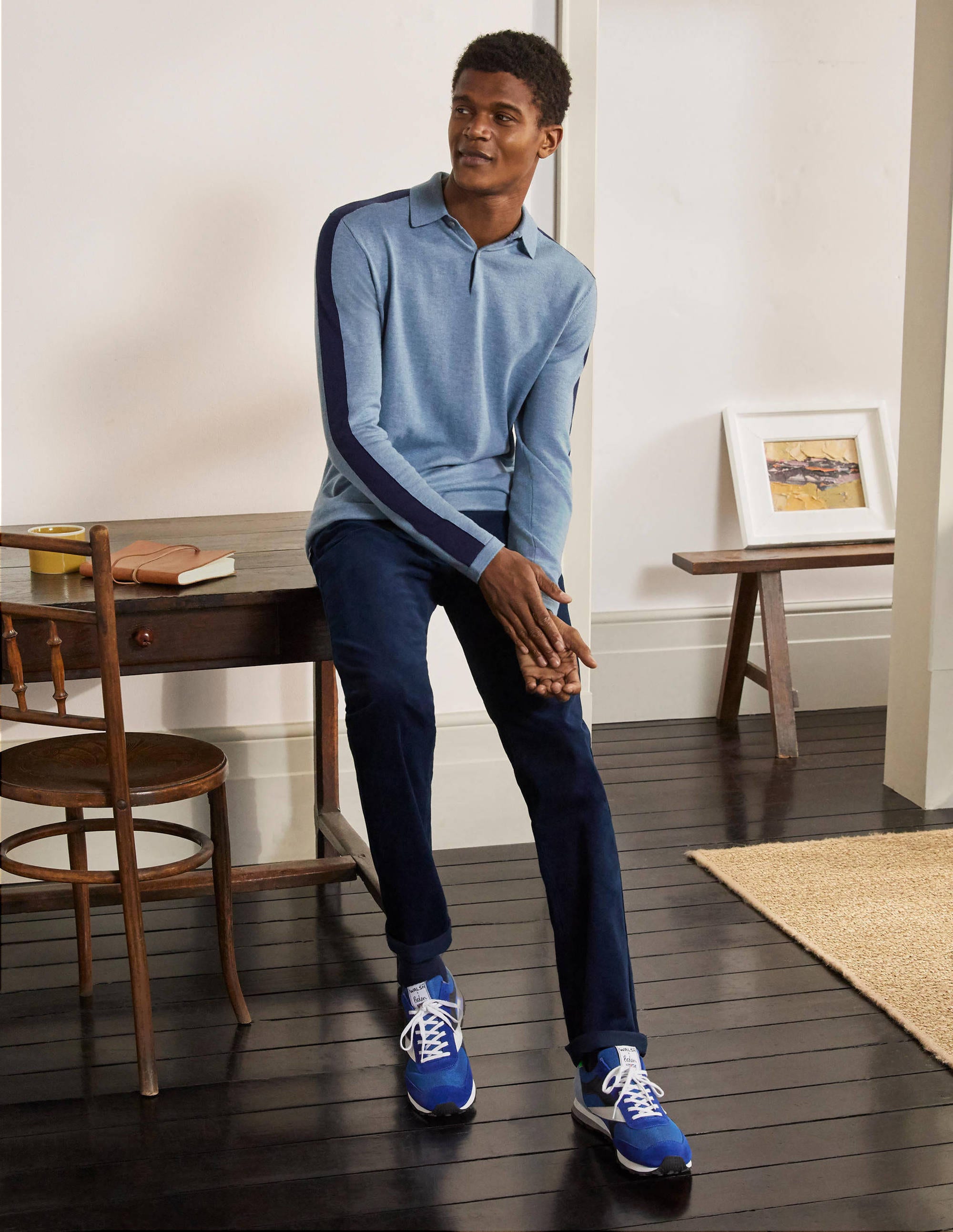 Belvedere Cord Trousers-Light Navy - Image 1