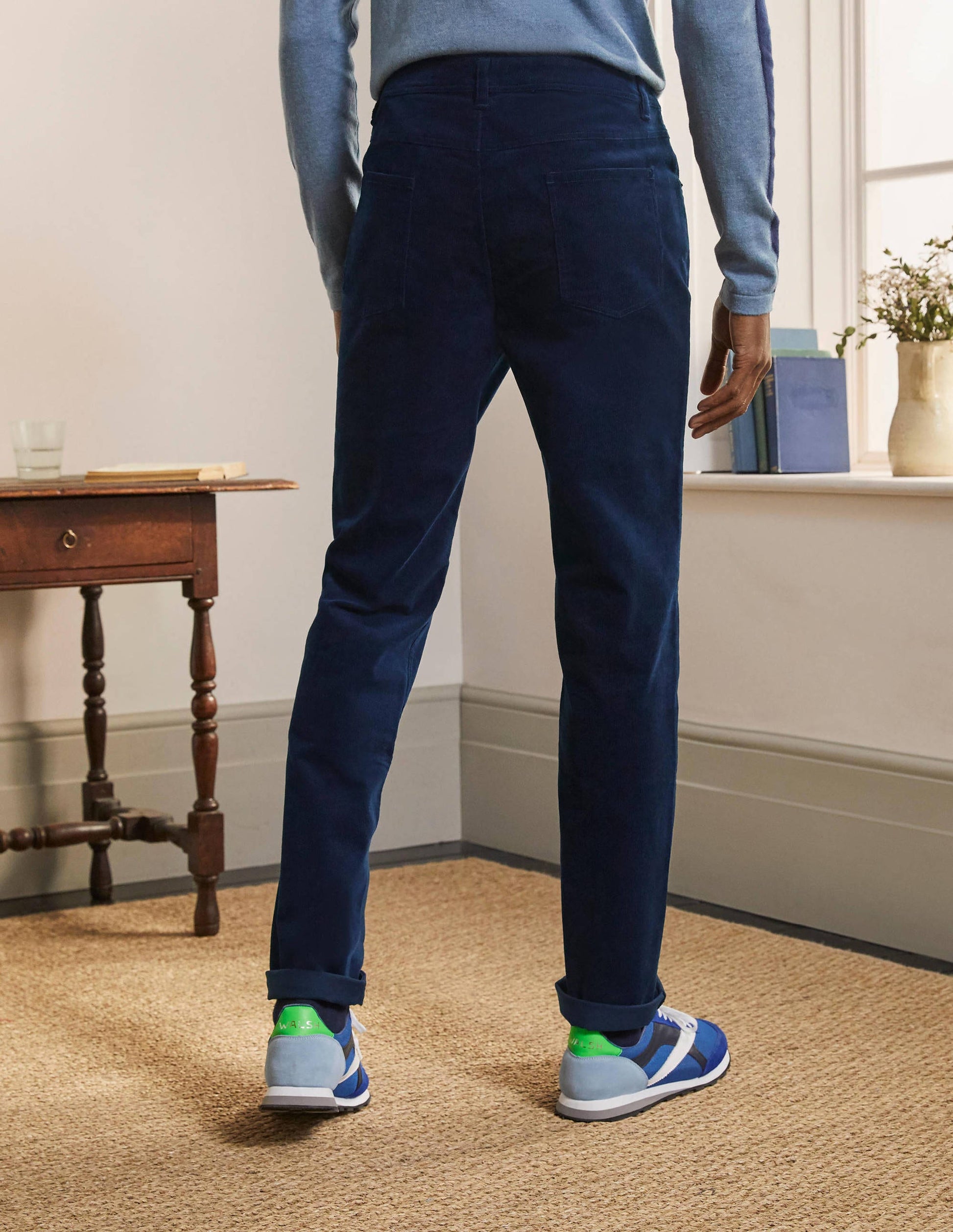 Belvedere Cord Trousers-Light Navy-3