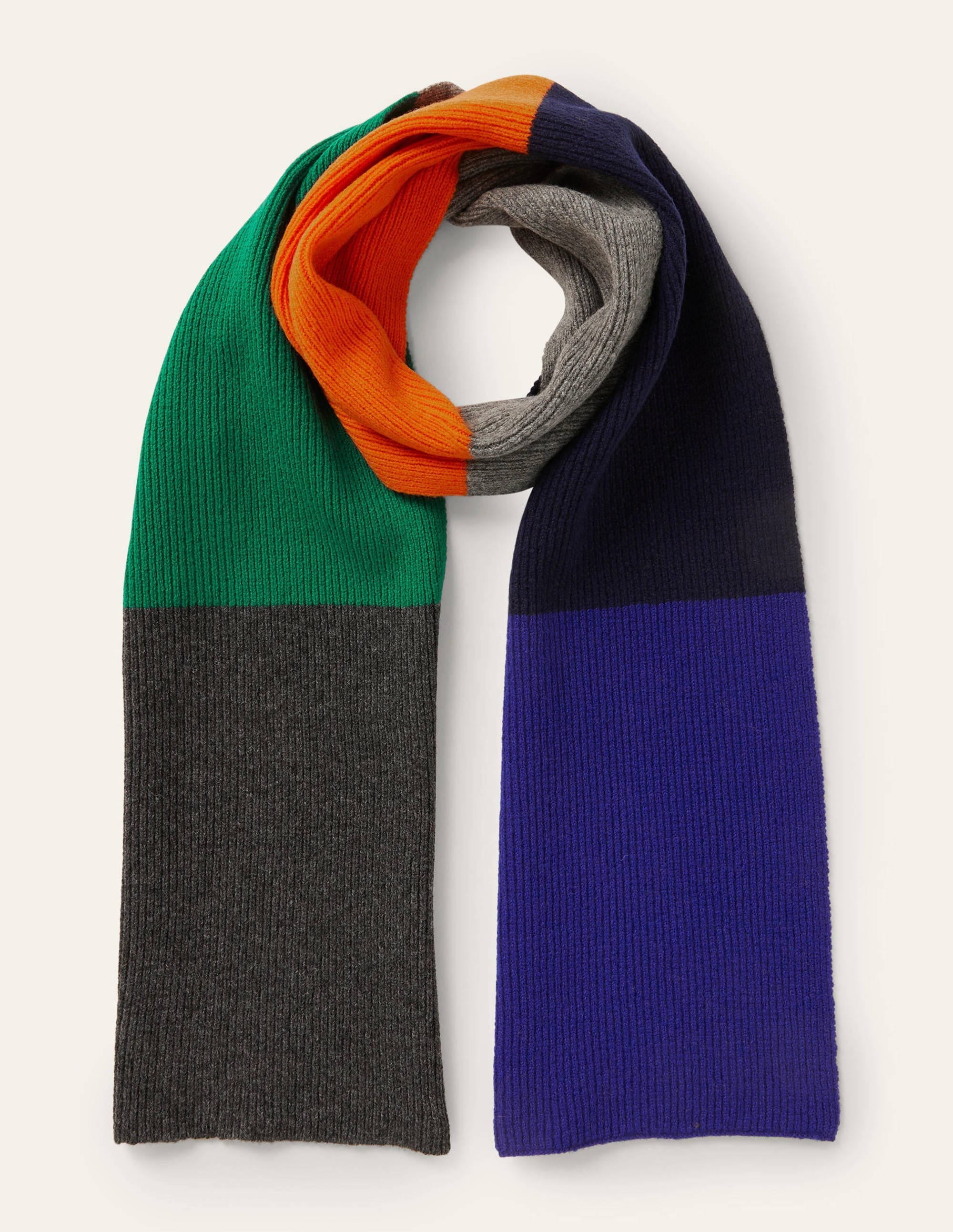 Striped Merino Scarf-Multi Stripe - Image 1