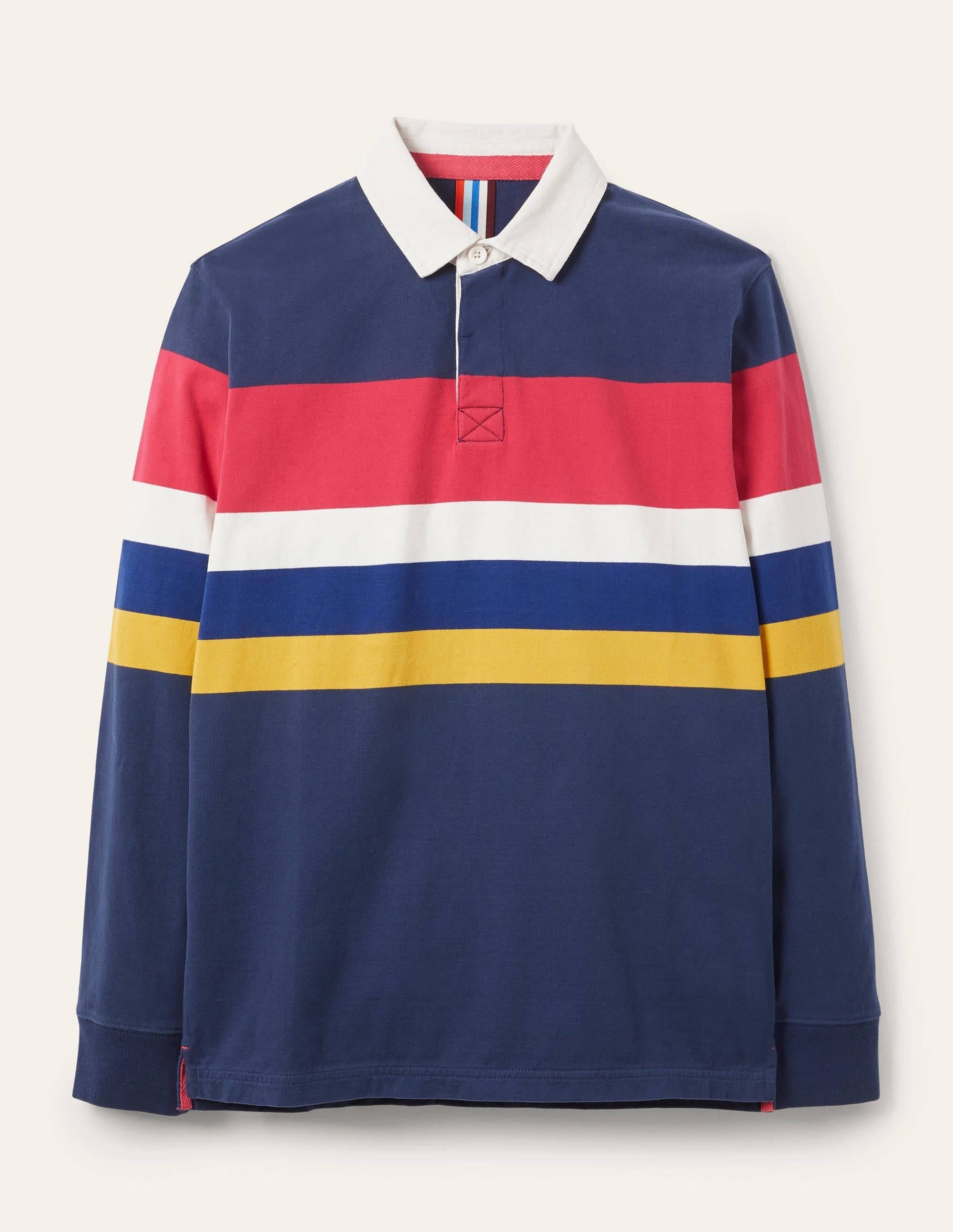 Rugby Shirt-School Navy Multi Chest Stripe - Image 5