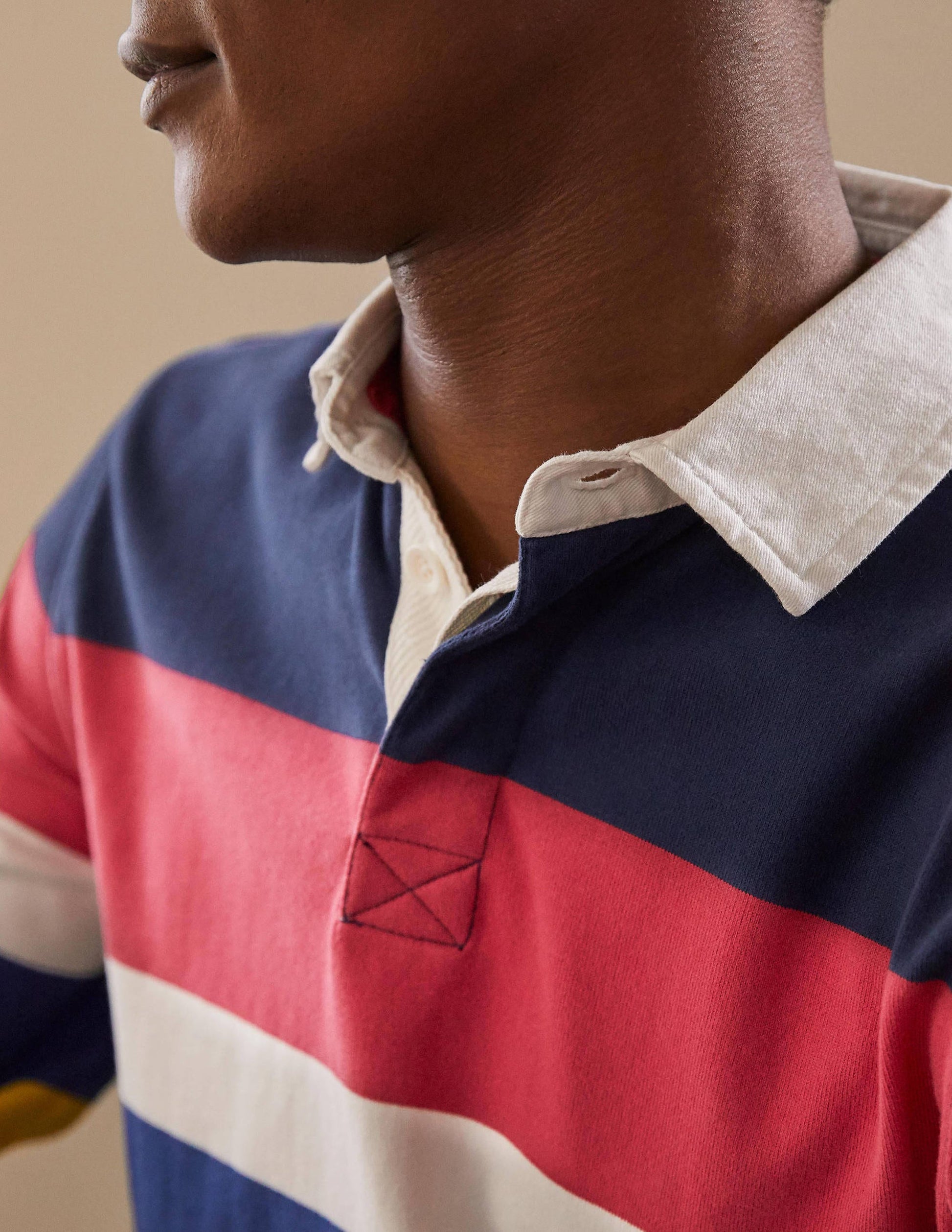 Rugby Shirt-School Navy Multi Chest Stripe-2
