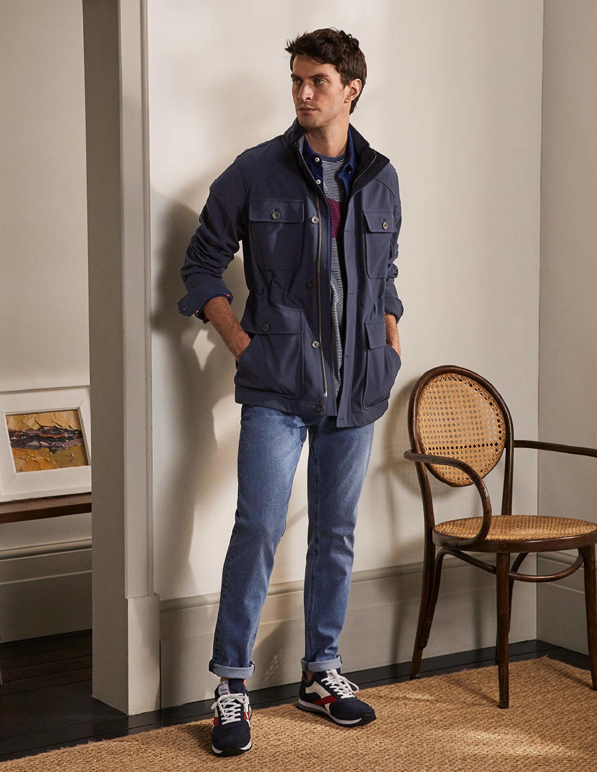 Farleigh Showerproof Jacket-Navy-2