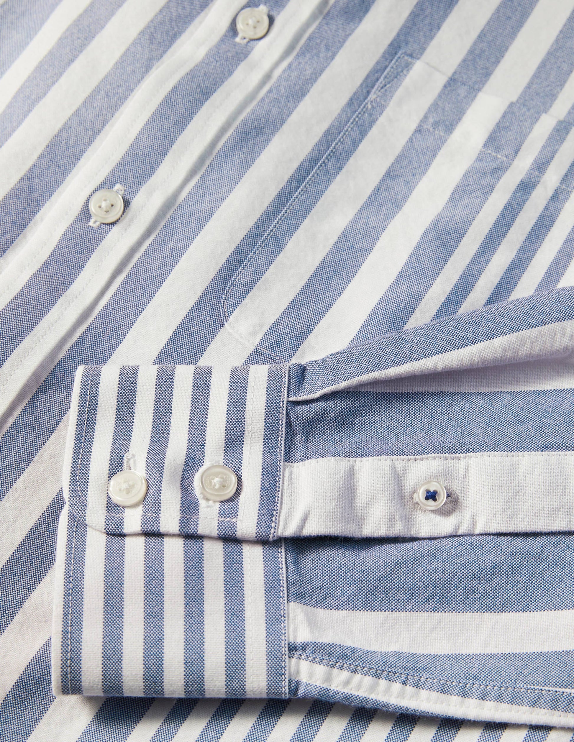 Modern Oxford Shirt-Snowdrop/Regal Blue Stripe-6