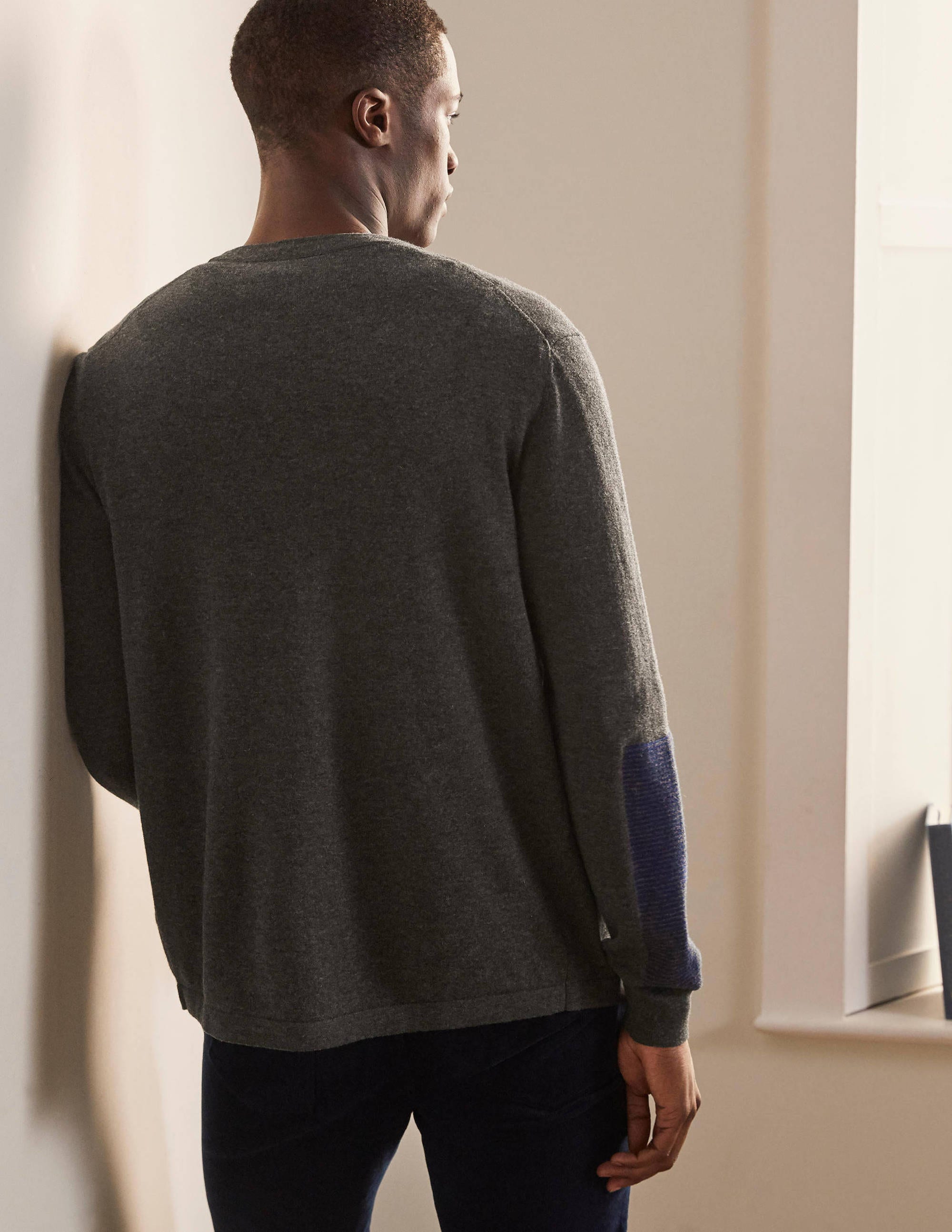 Merino Blend Cardigan-Graphite Melange - Image 3