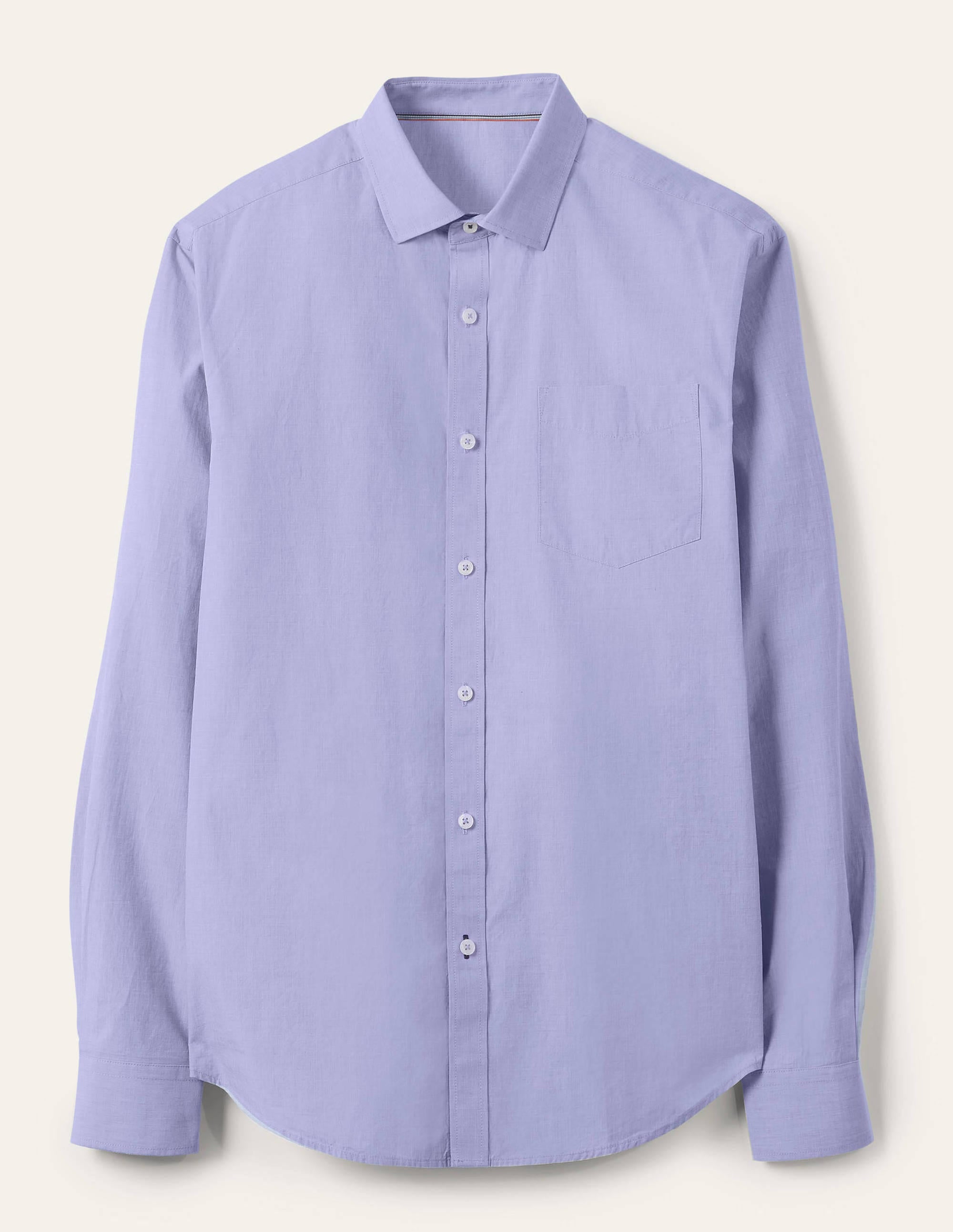 Cutaway Collar Poplin Shirt-Blue End on End - Image 6
