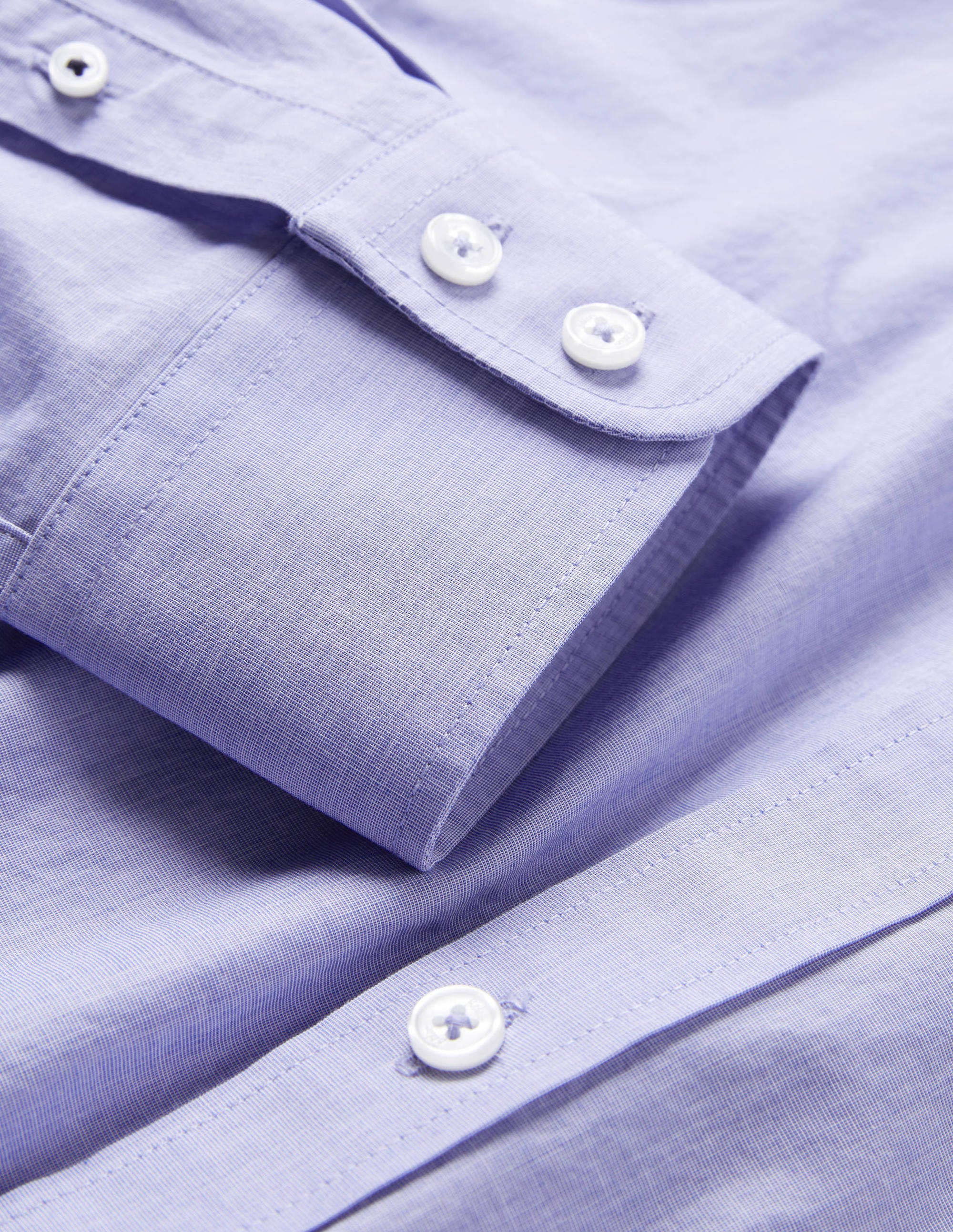 Cutaway Collar Poplin Shirt-Blue End on End - Image 7