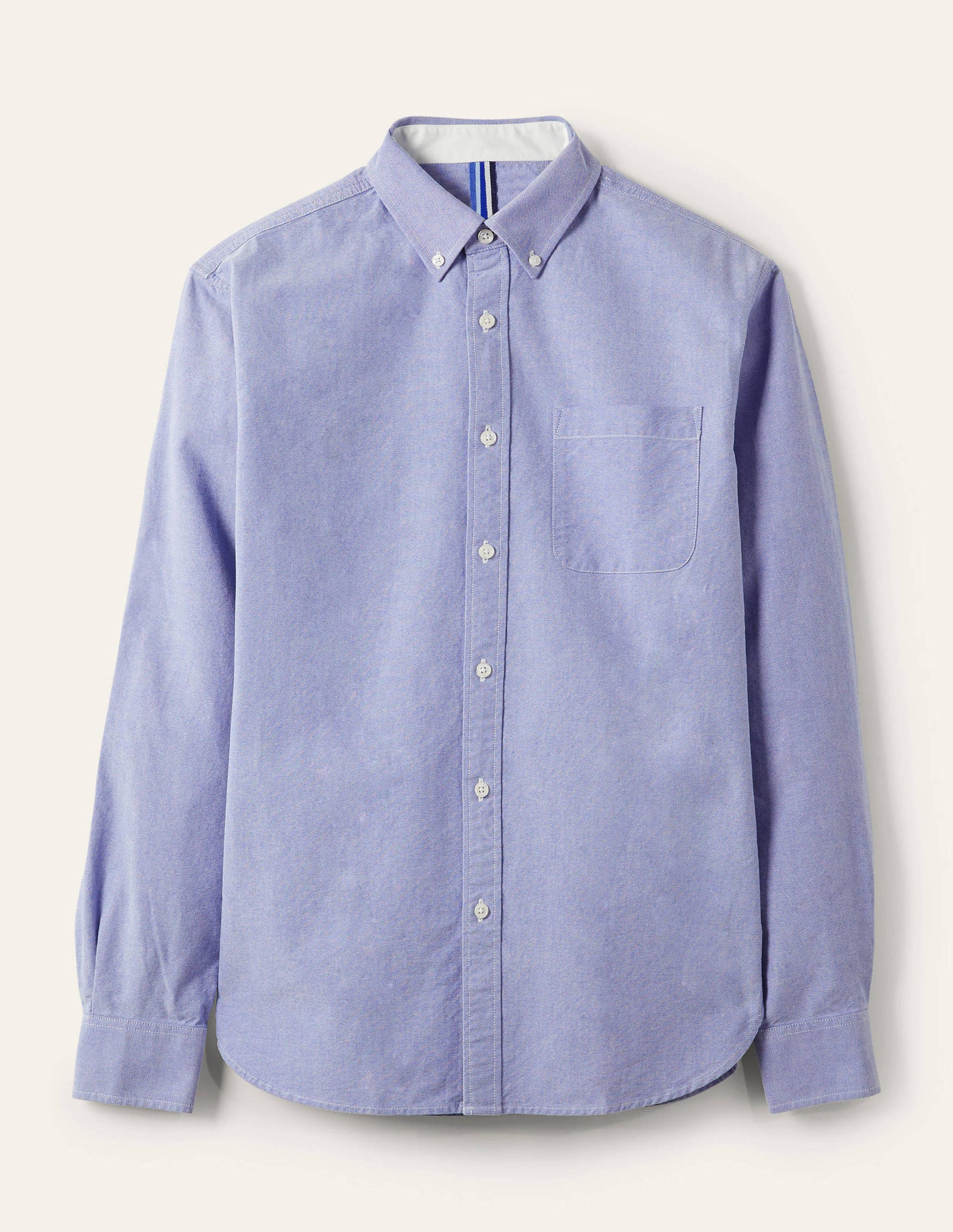 Slim Fit Oxford Shirt-Blue-5