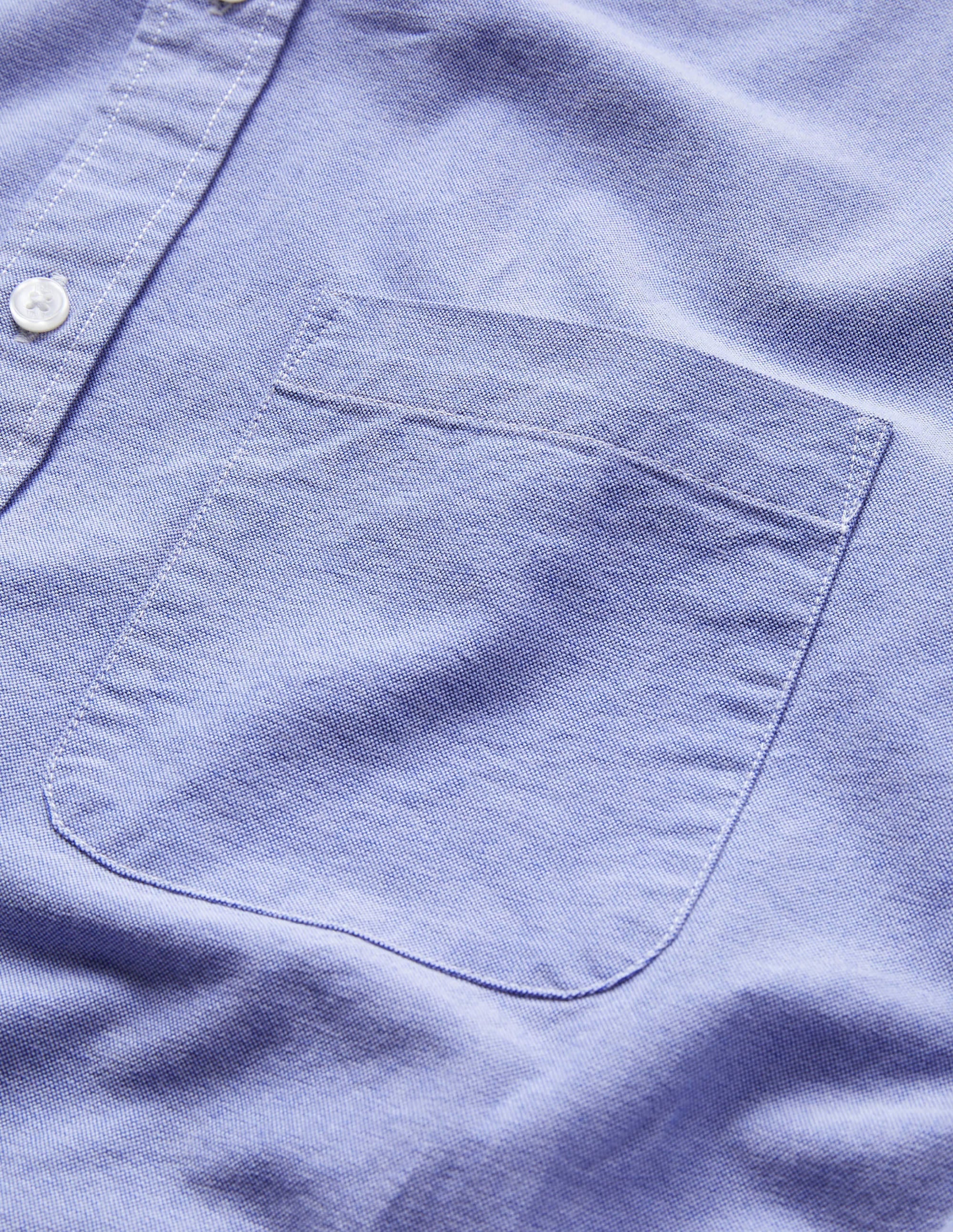 Slim Fit Oxford Shirt-Blue - Image 6