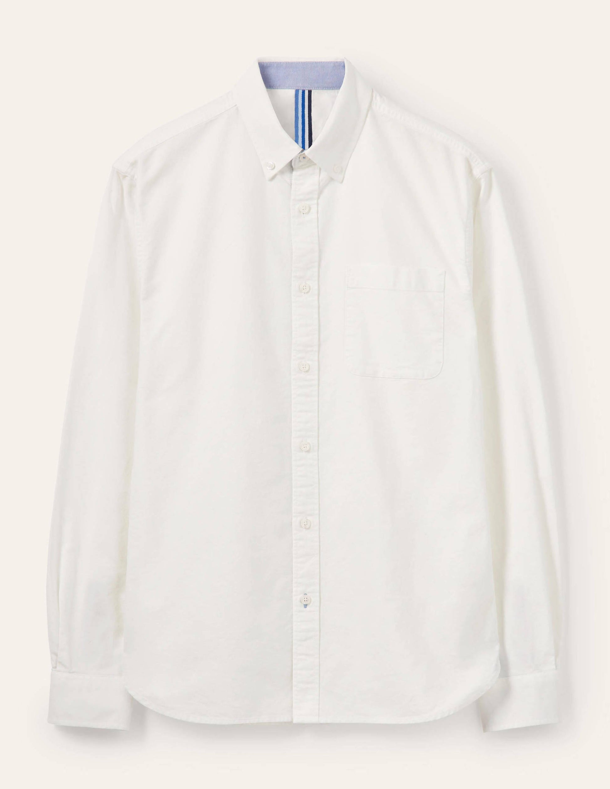 Slim Fit Oxford Shirt-White-5