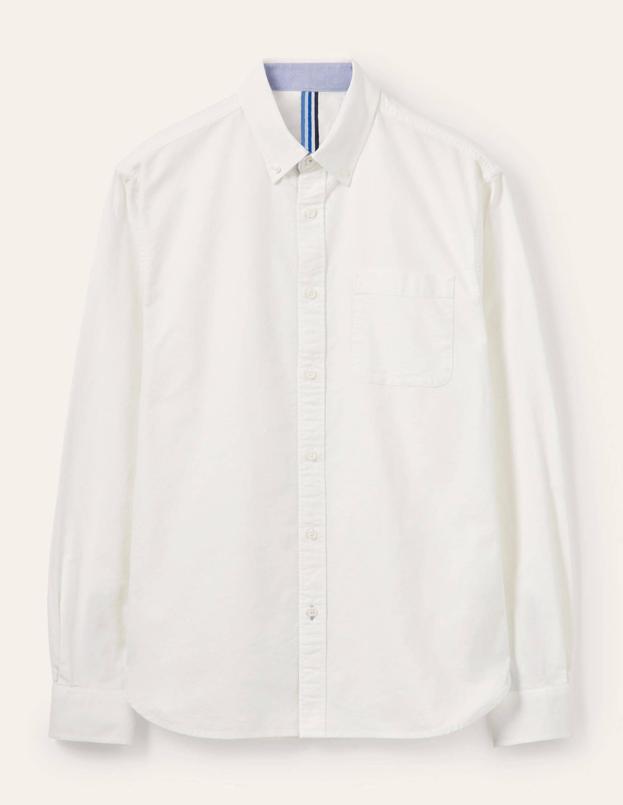 Slim Fit Oxford Shirt-White - Image 5