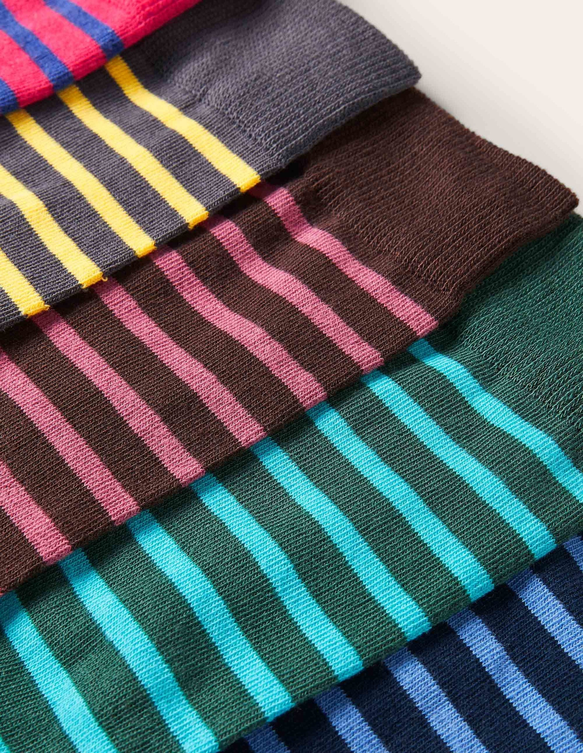 5 Pack Favourite Socks-Slim Stripe Multi Pack-4