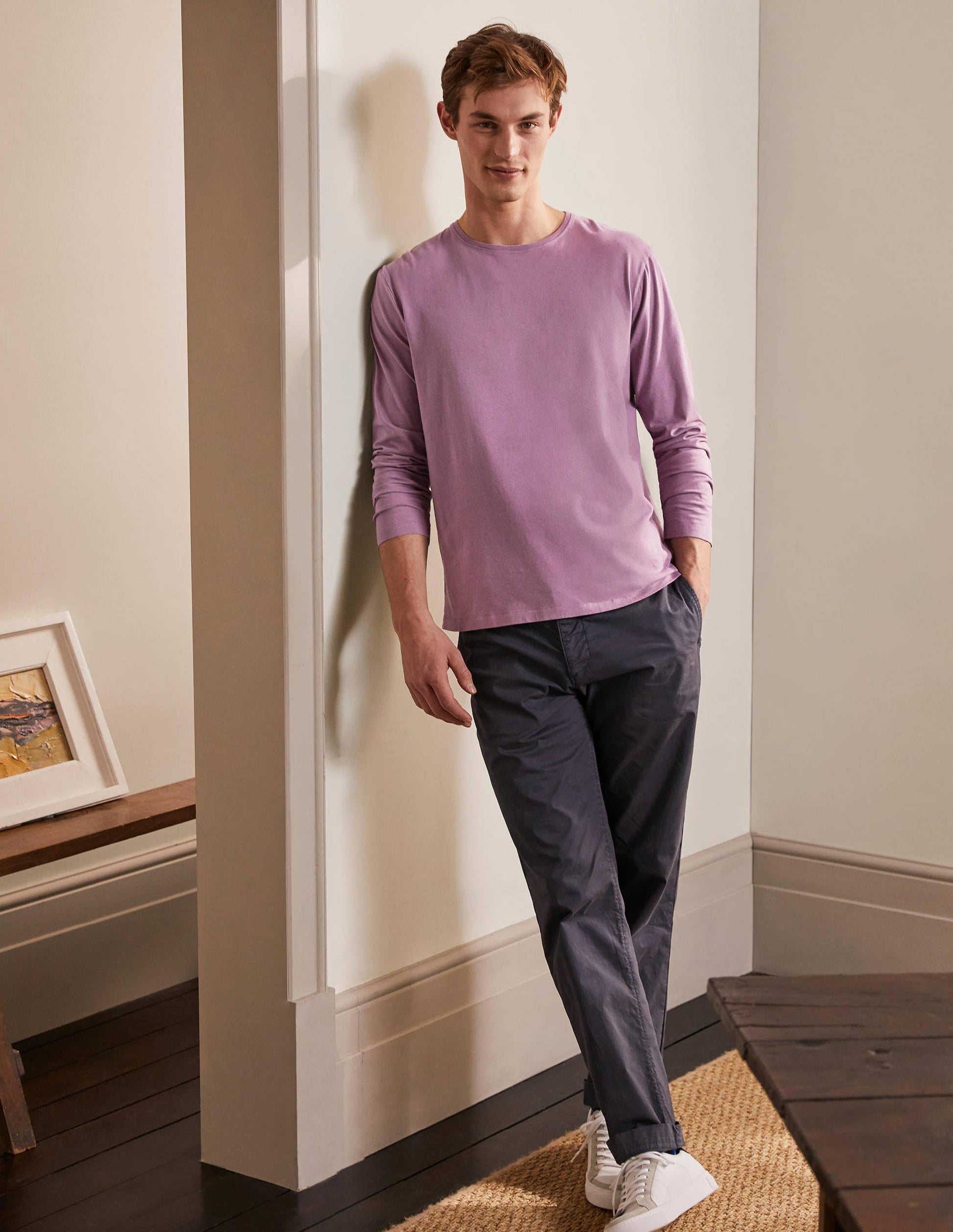 Classic Long-sleeved T-shirt-Dusky Mauve-2