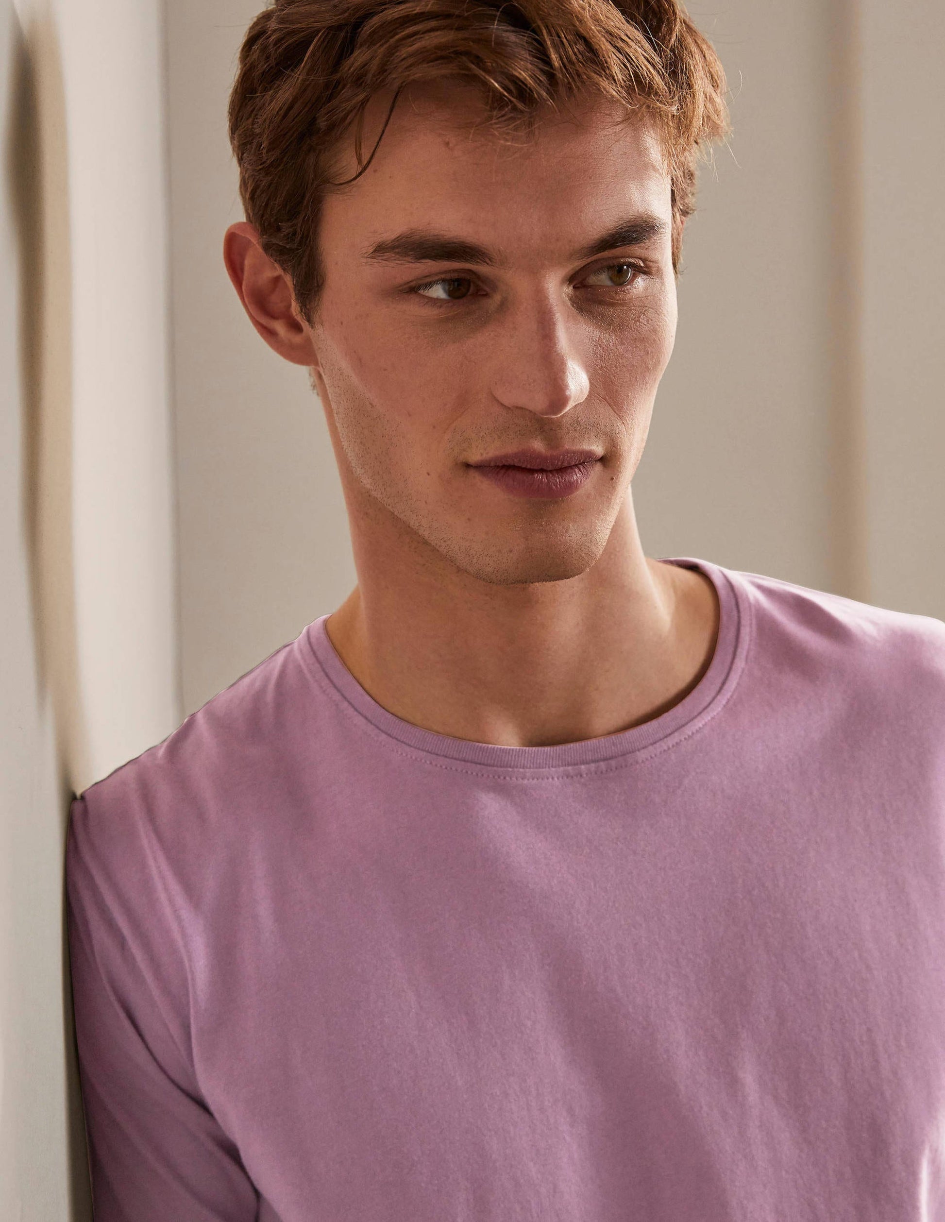 Classic Long-sleeved T-shirt-Dusky Mauve-4