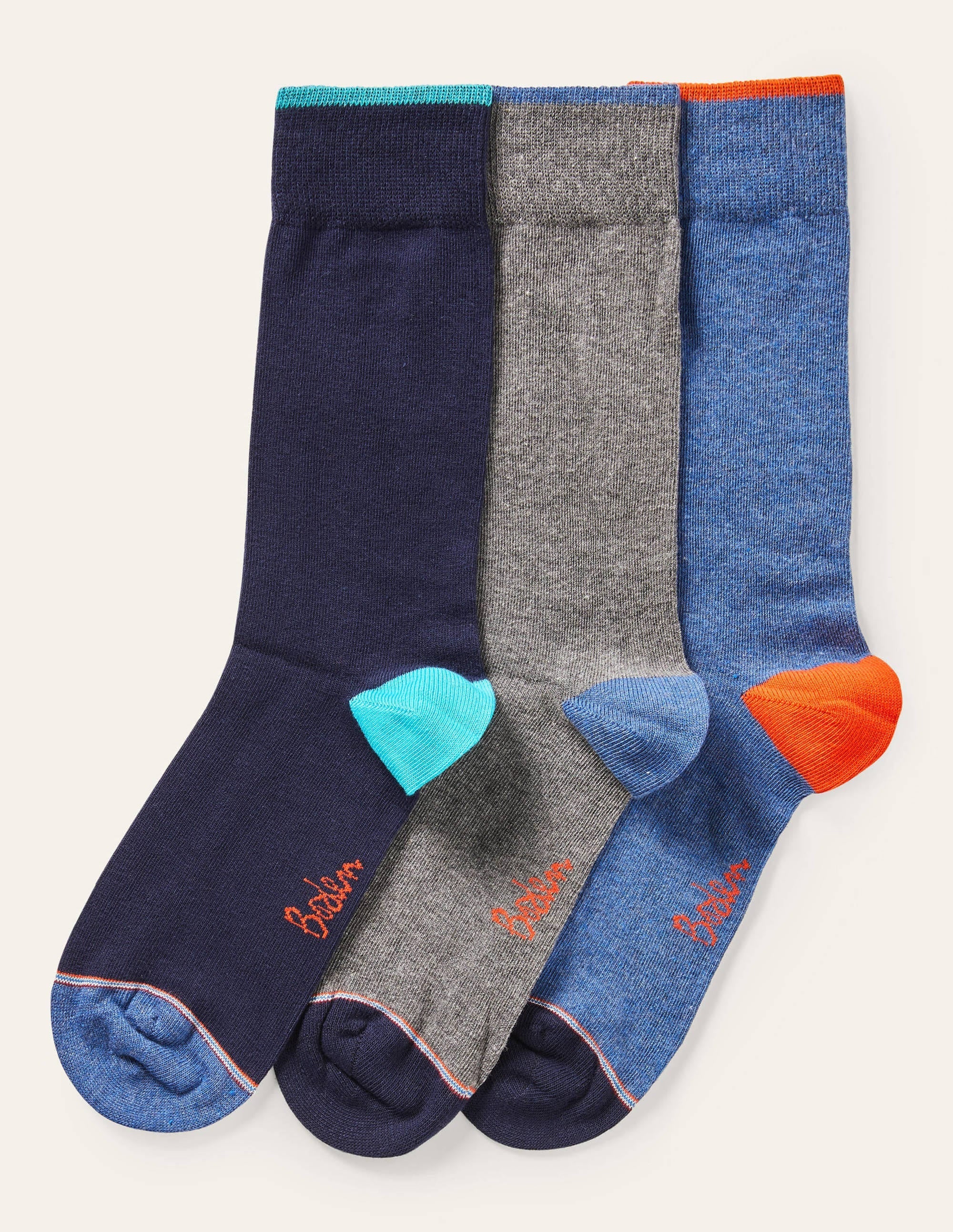 Favourite Socks-Plain Signature Stripe Pack - Image 1