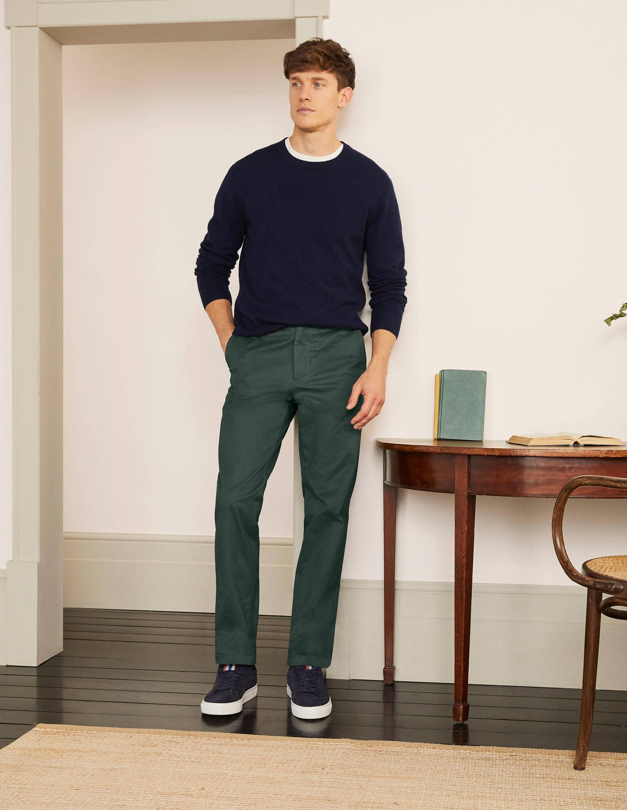 Original Straight Leg Chinos-Richmond Green - Image 1