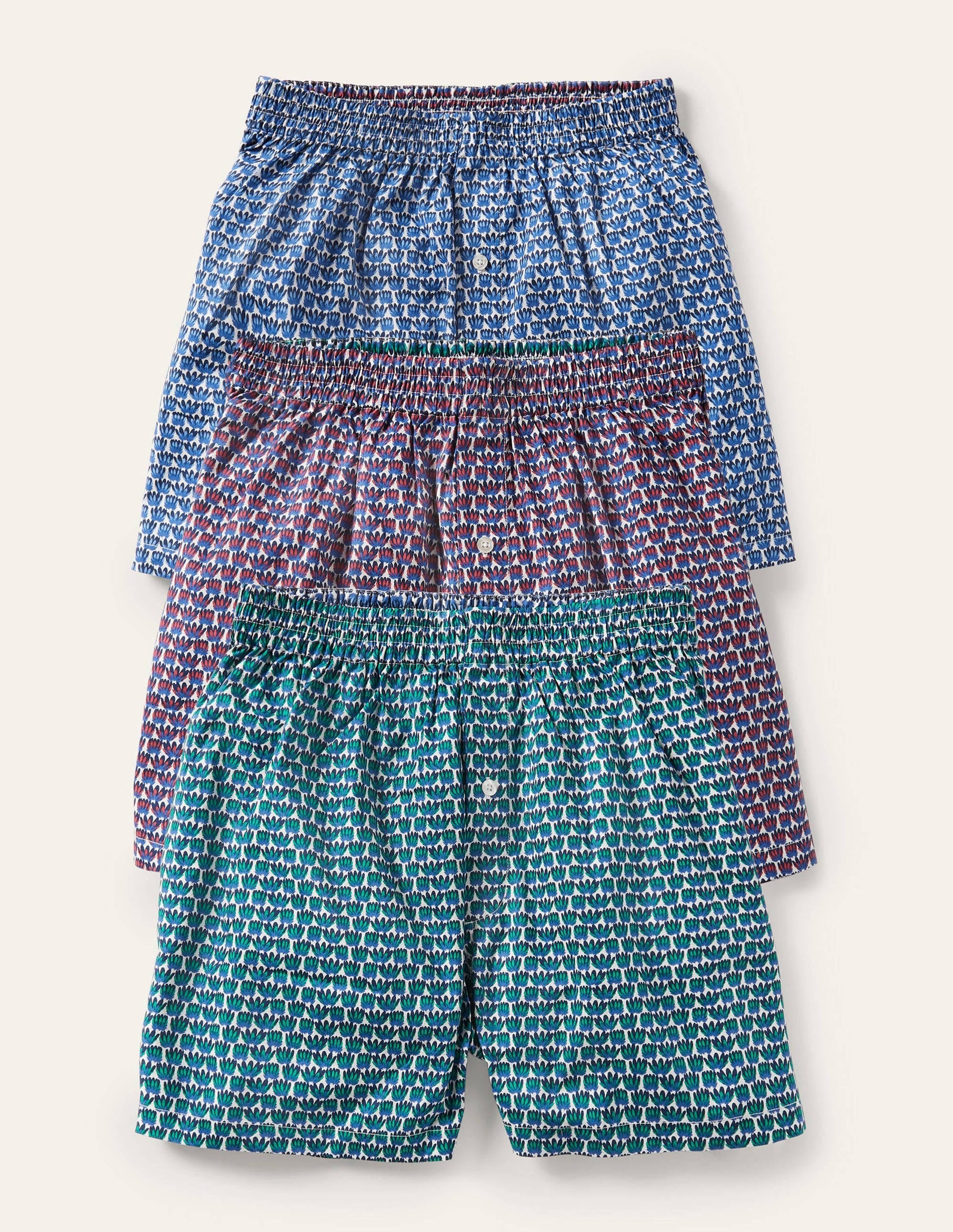 3 Pack Woven Boxers-Geo Floral Pack-1