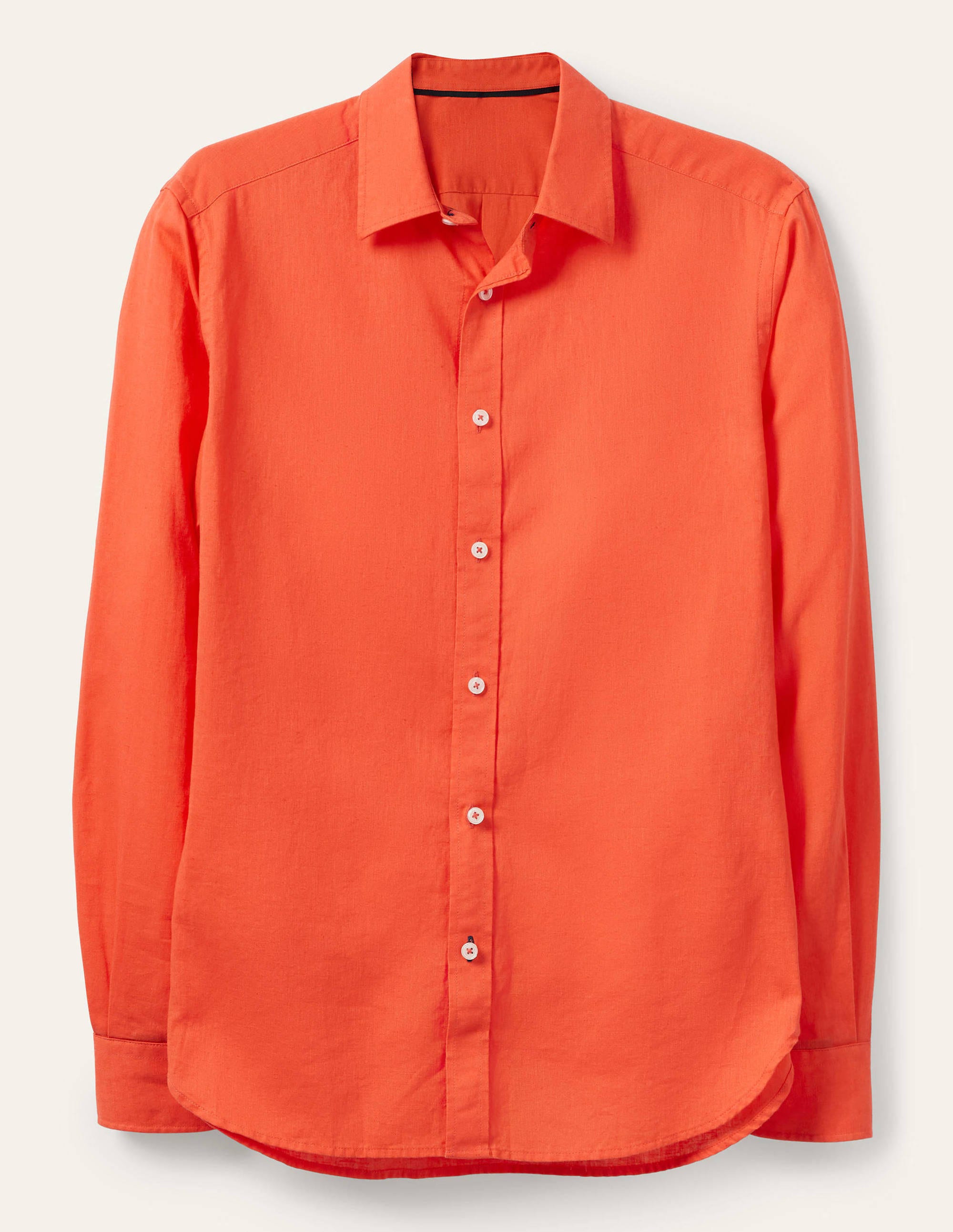 Linen Cotton Shirt-Tropical Coral - Image 5