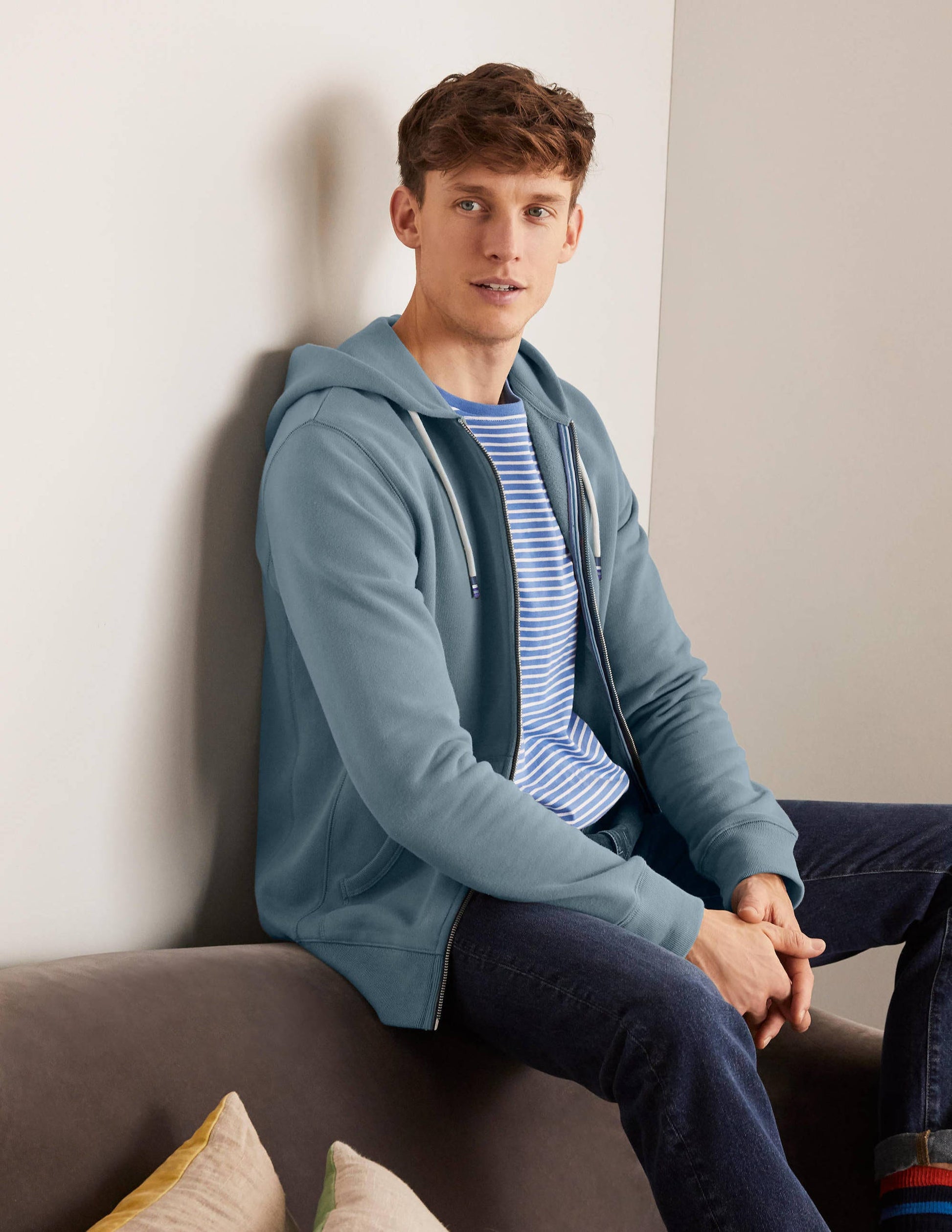Irvine Zip Up Hoodie-Topaz Blue-2