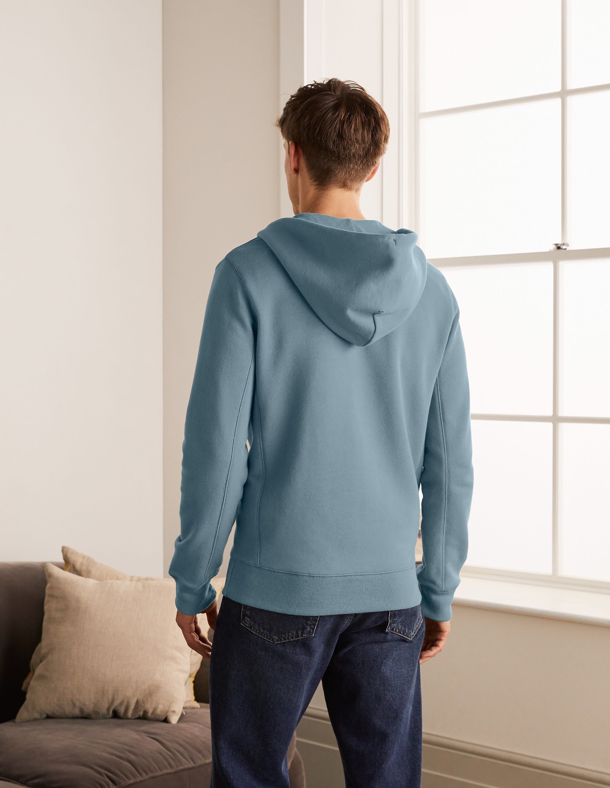 Irvine Zip Up Hoodie-Topaz Blue - Image 3