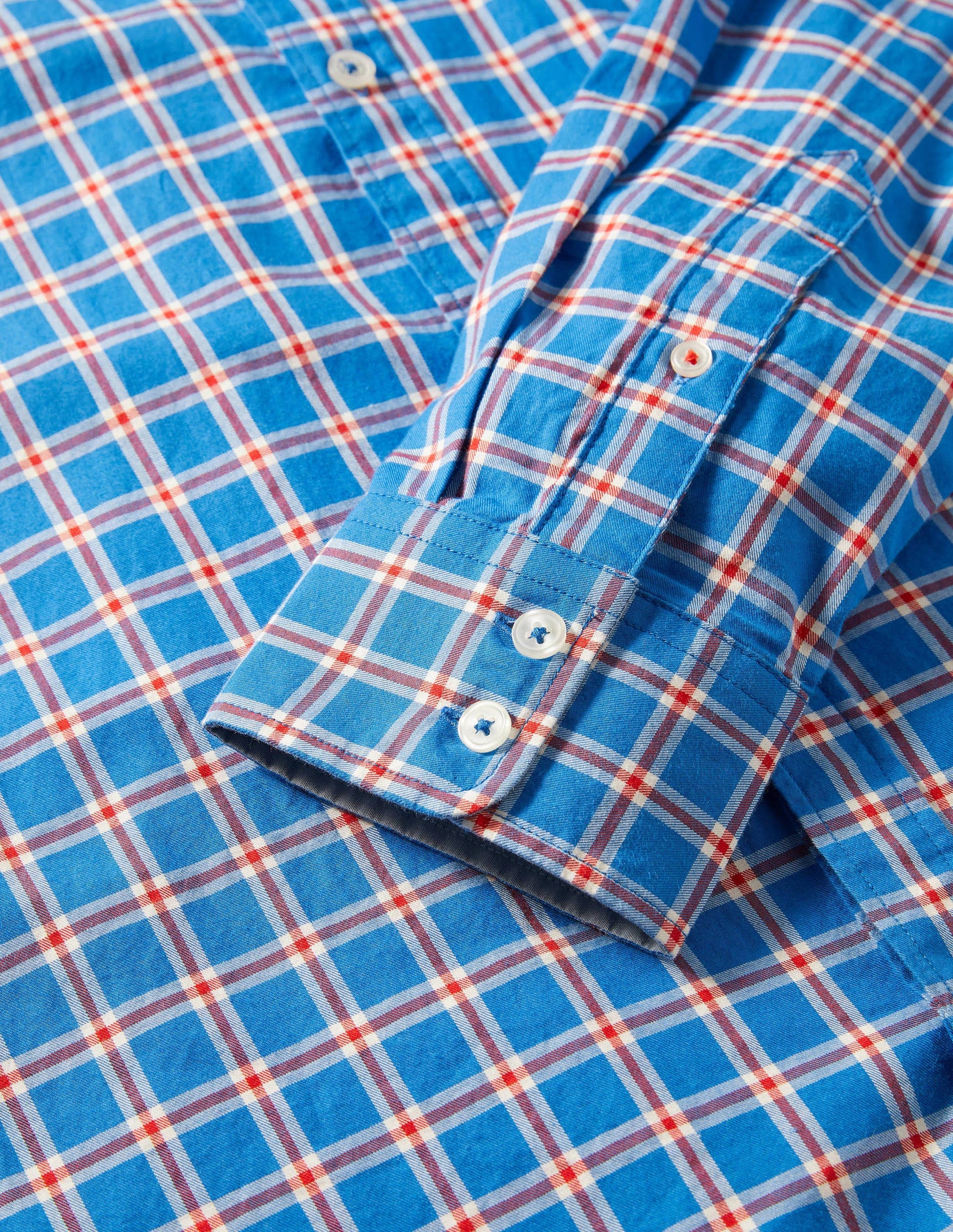 Casual Check Shirt-Peacock Blue Check-5
