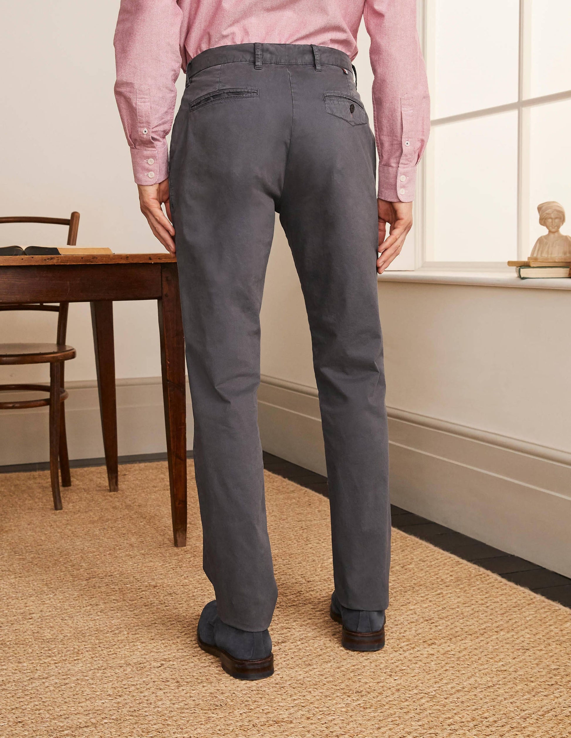 Lightweight Slim Chinos-London Grey-3