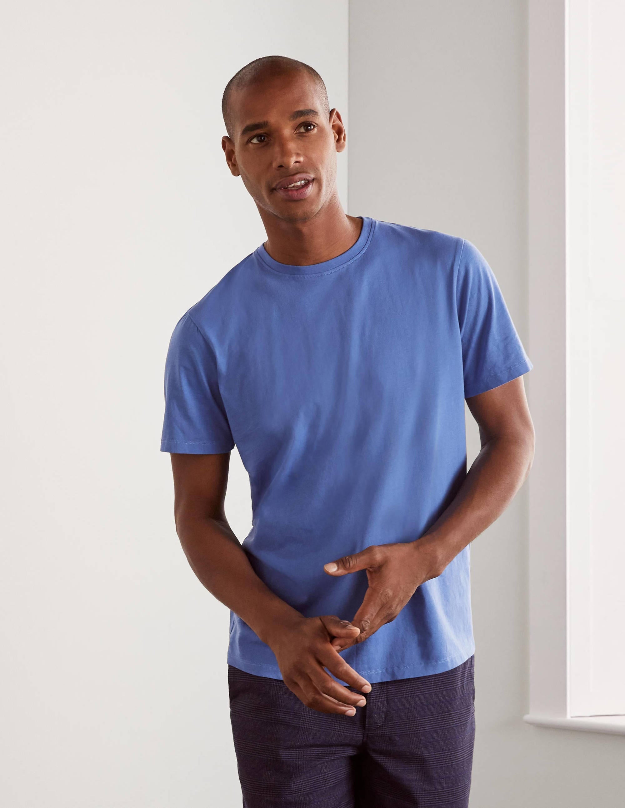 Classic Cotton T-shirt-Sky Blue - Image 1