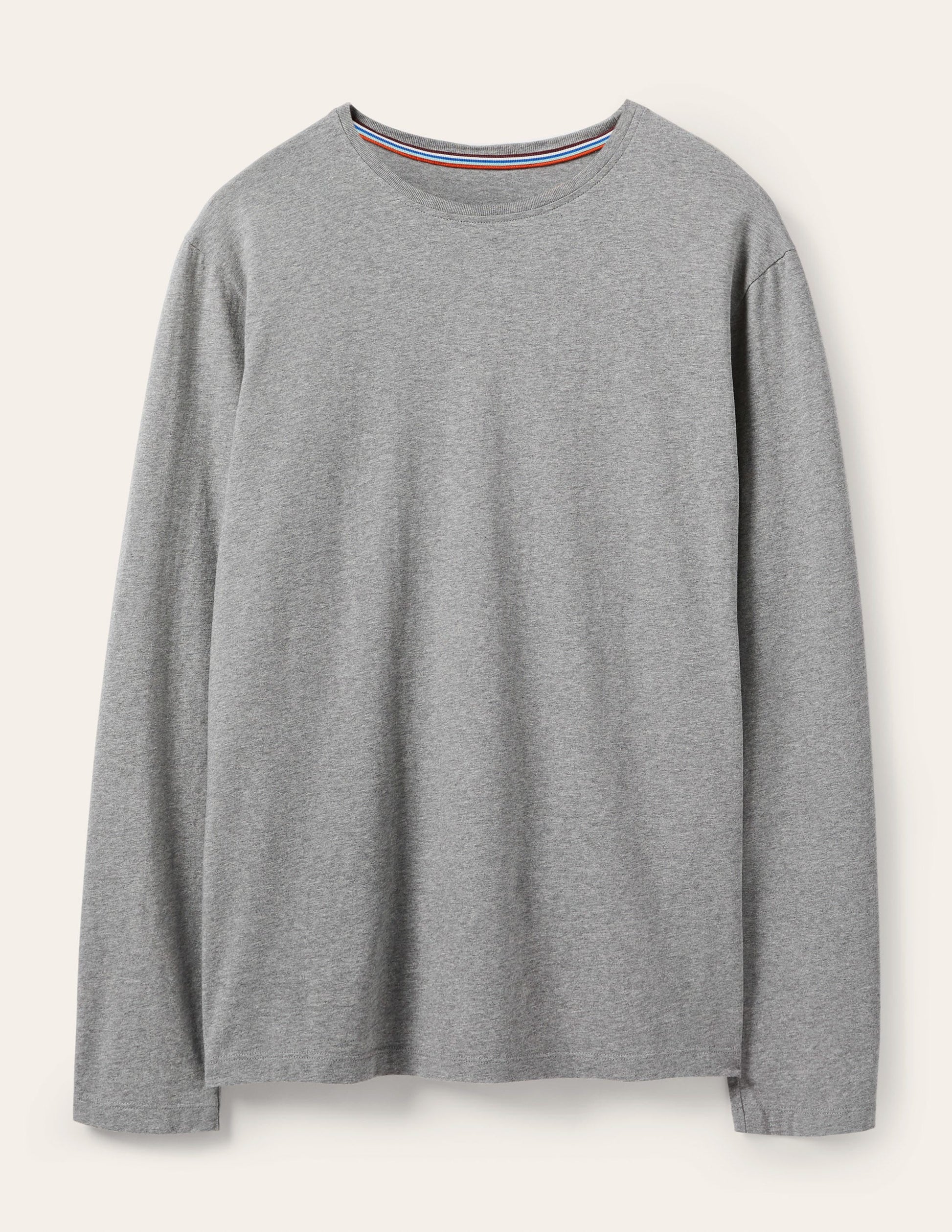 Classic Long-sleeved T-shirt-Grey Marl-7