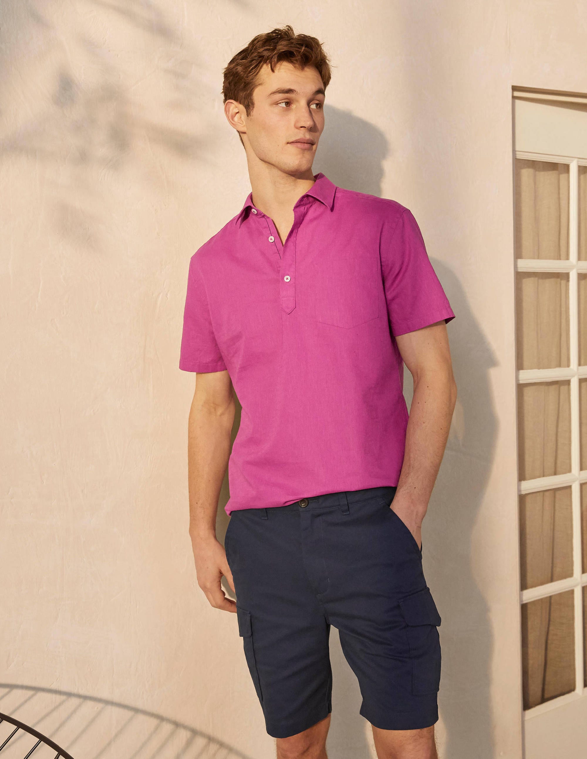 Linen Cotton Popover-Berry Mauve - Image 5