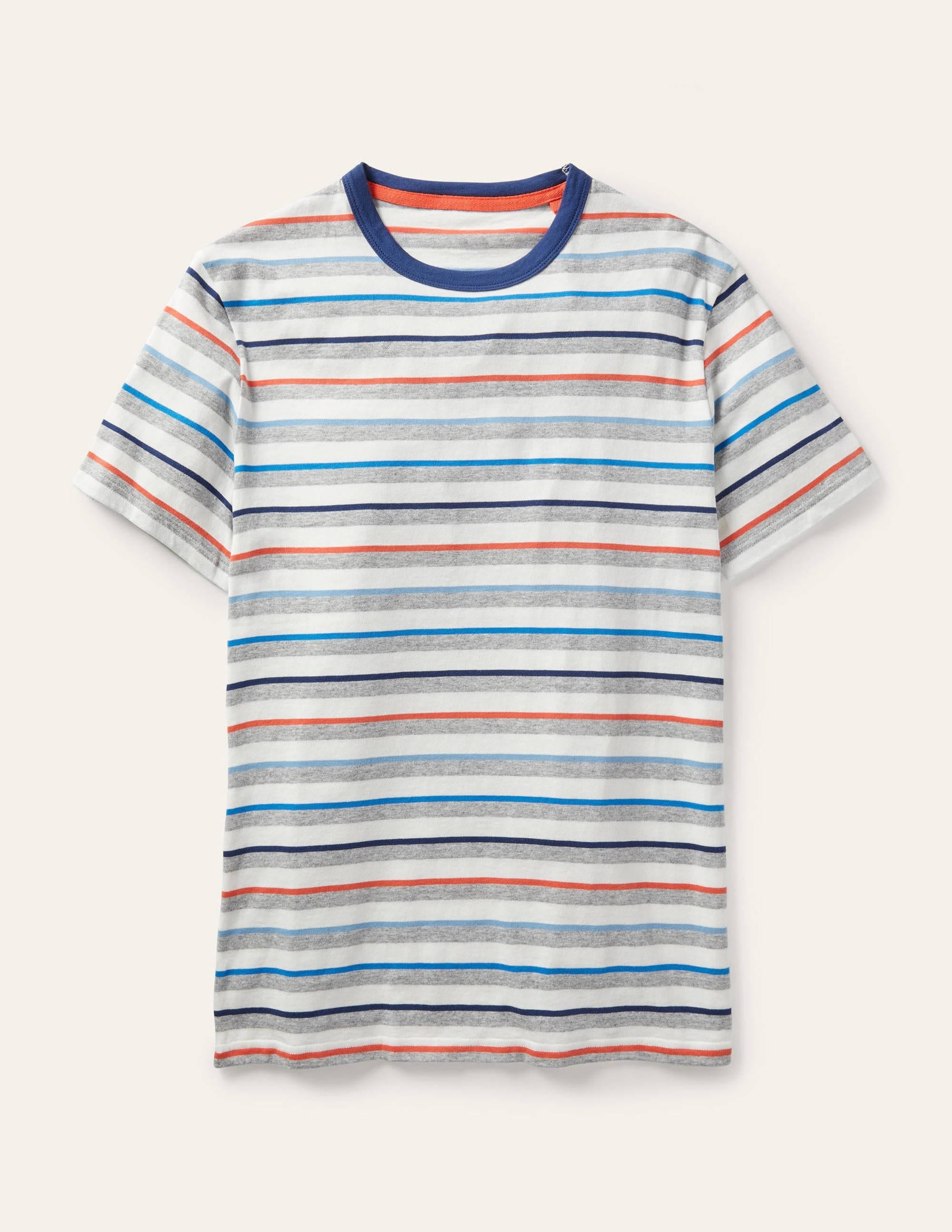 Stripe T-Shirt-Grey Marl Multi Stripe - Image 5