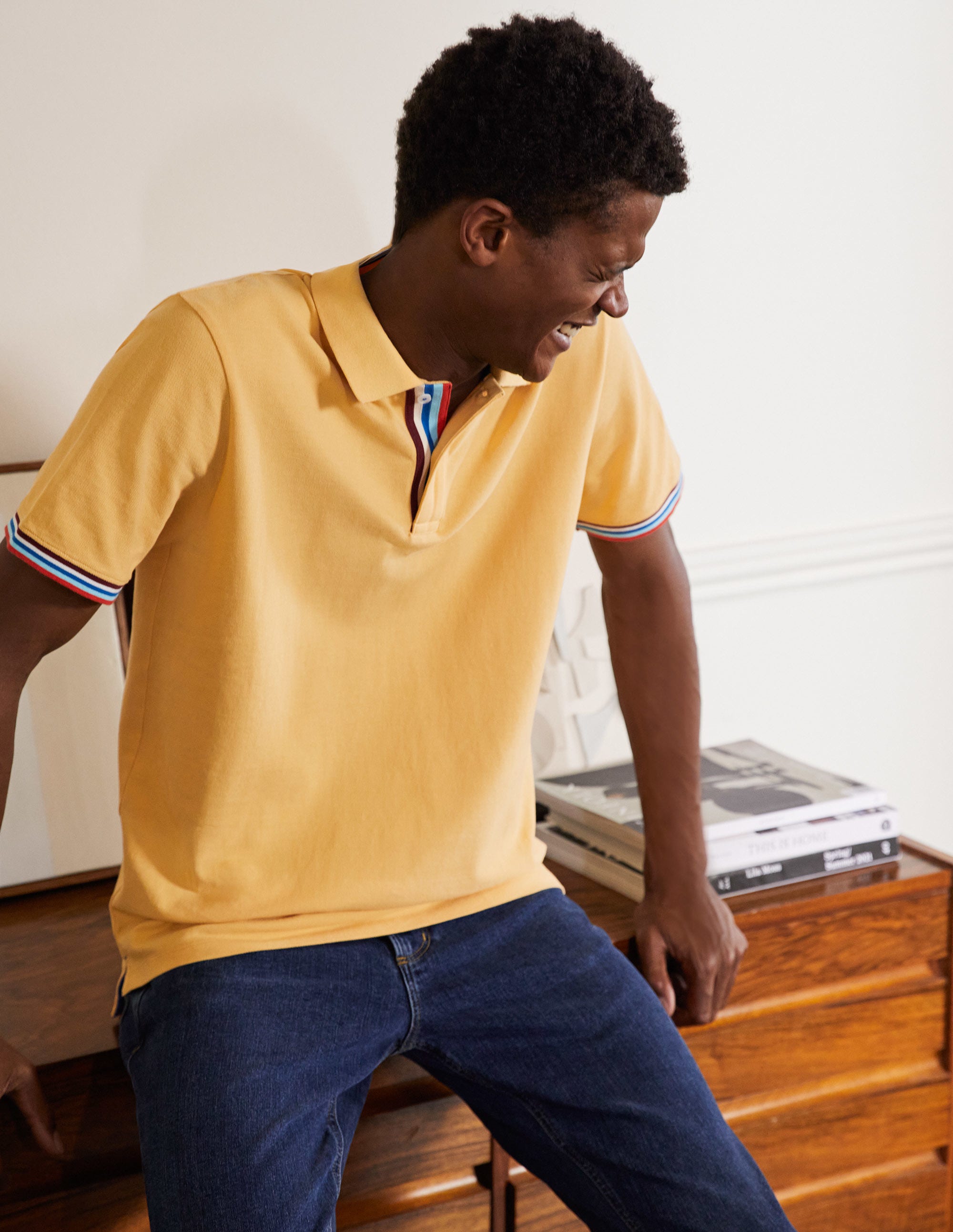Piqué Polo Shirt-Cornsilk Yellow - Image 1
