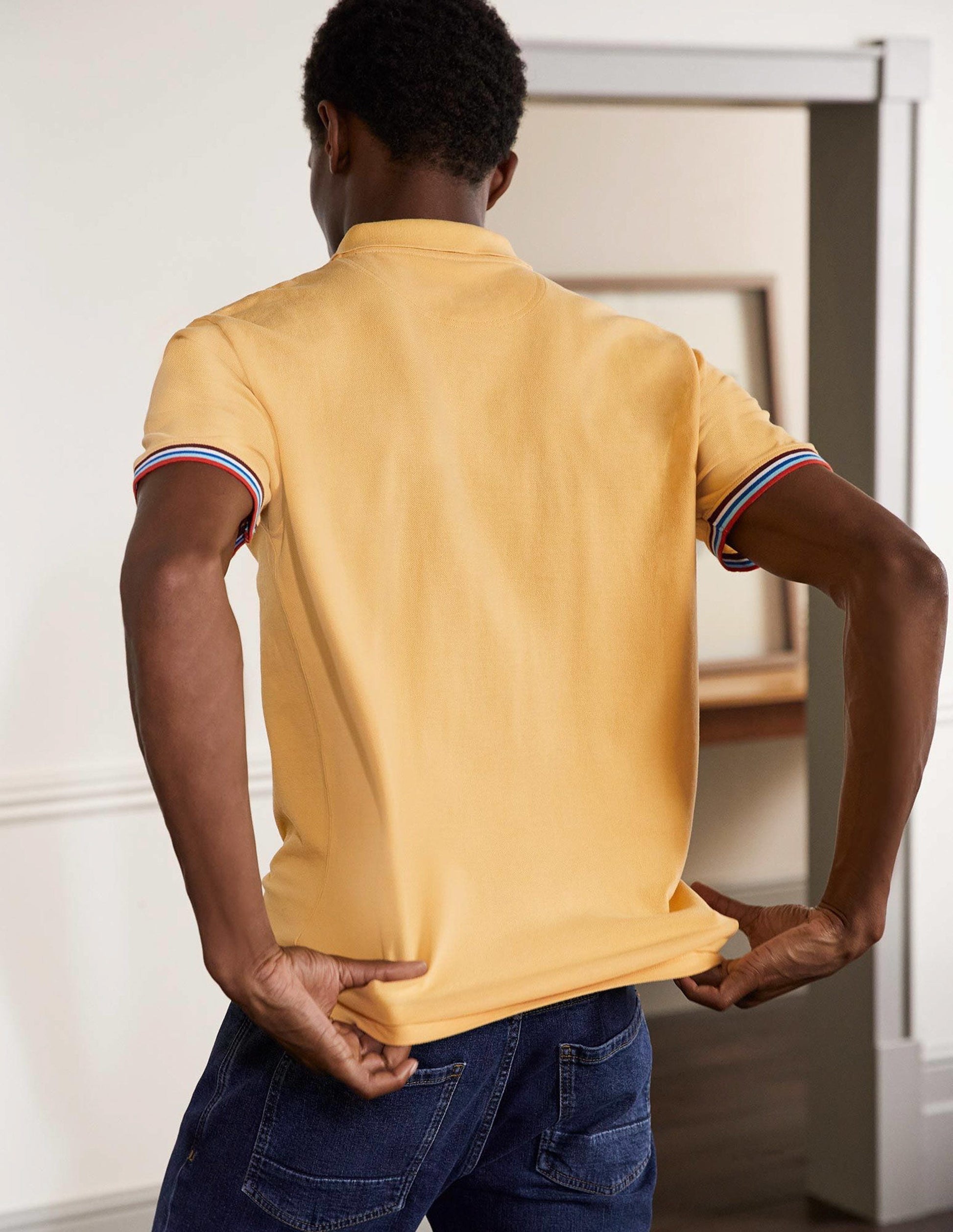 Piqué Polo Shirt-Cornsilk Yellow-3