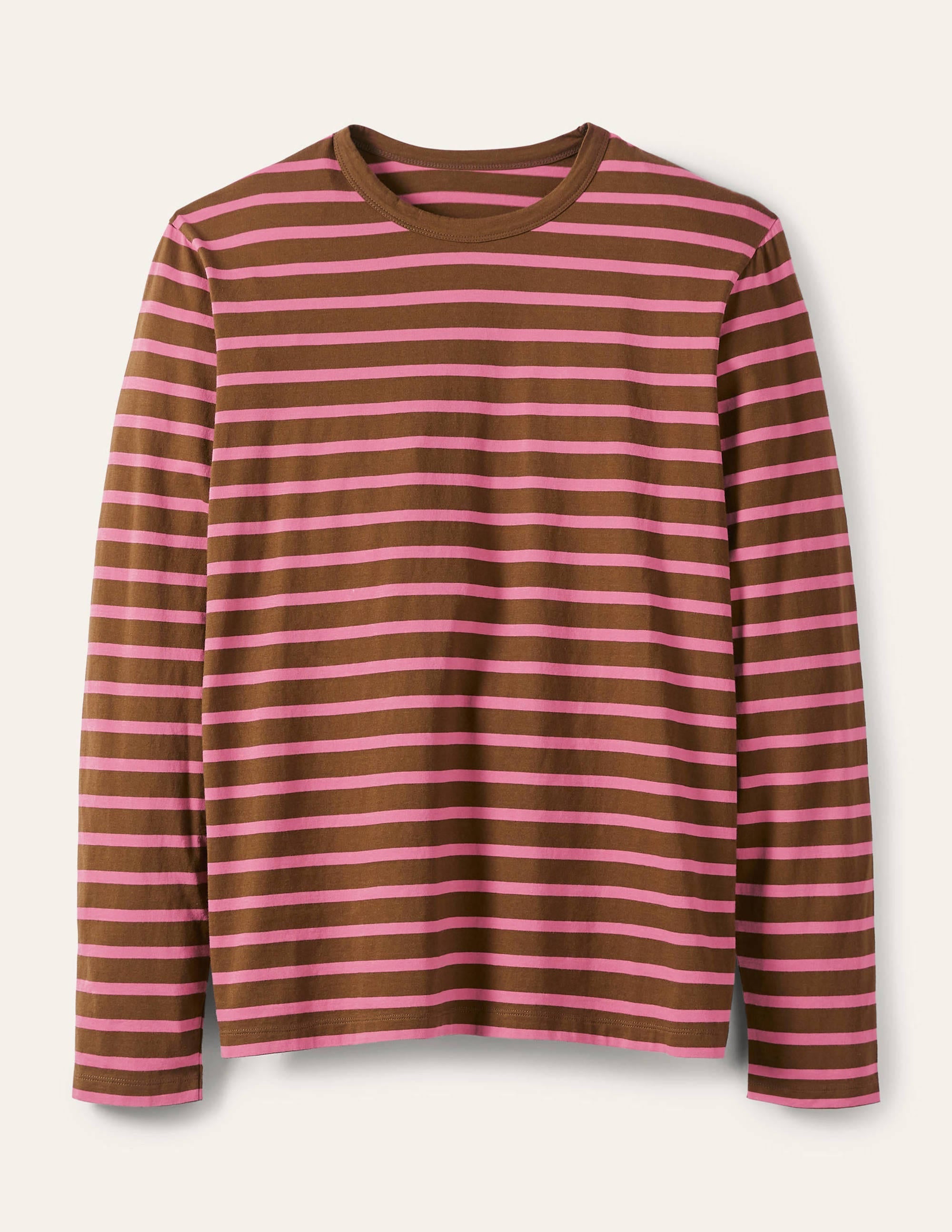Long Sleeve Breton-Cacao/Puce Stripe - Image 5