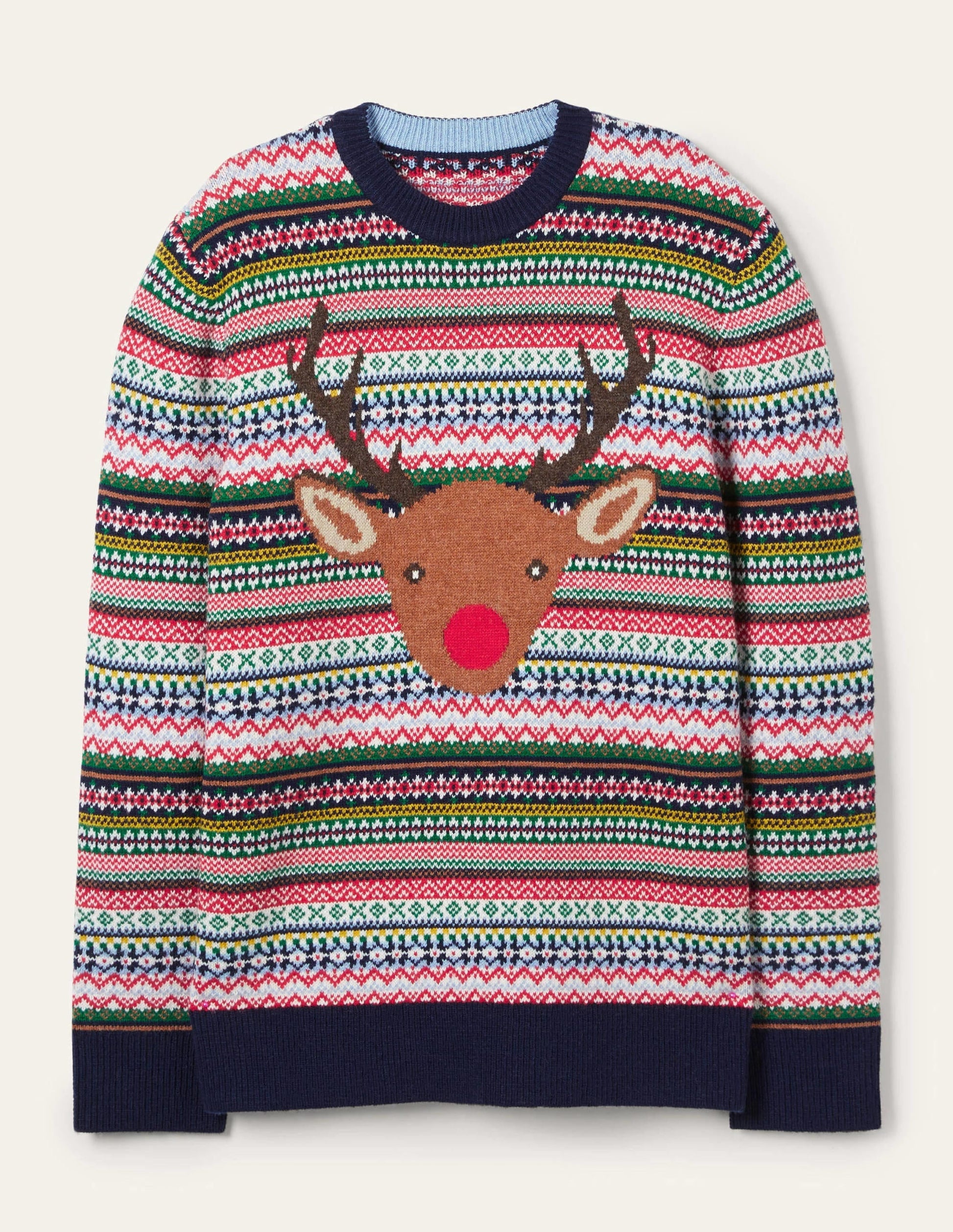 Christmas Crew Neck-Reindeer Fairisle-5