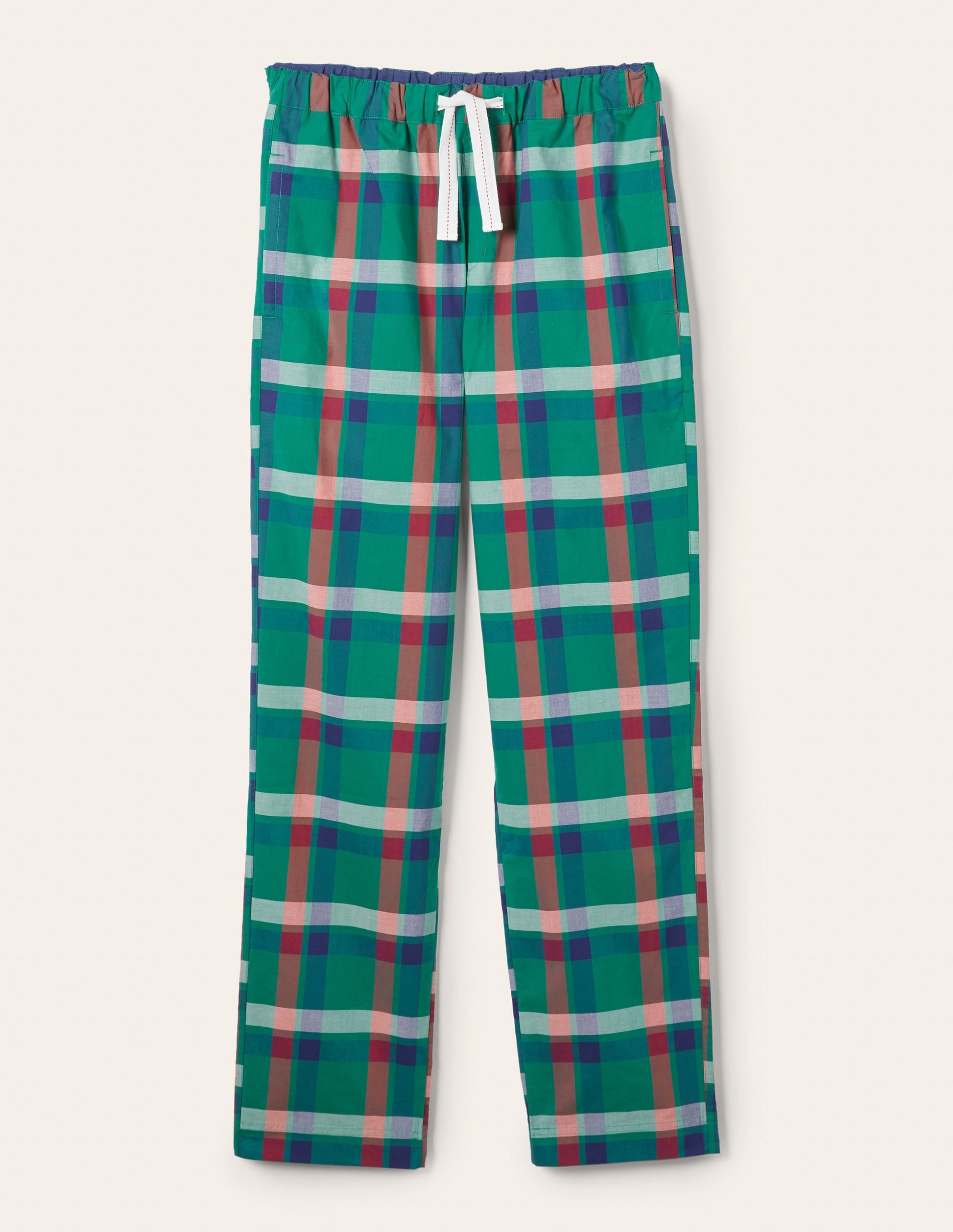 Cotton Poplin Pyjama Bottoms-Mountain Meadow Check-5