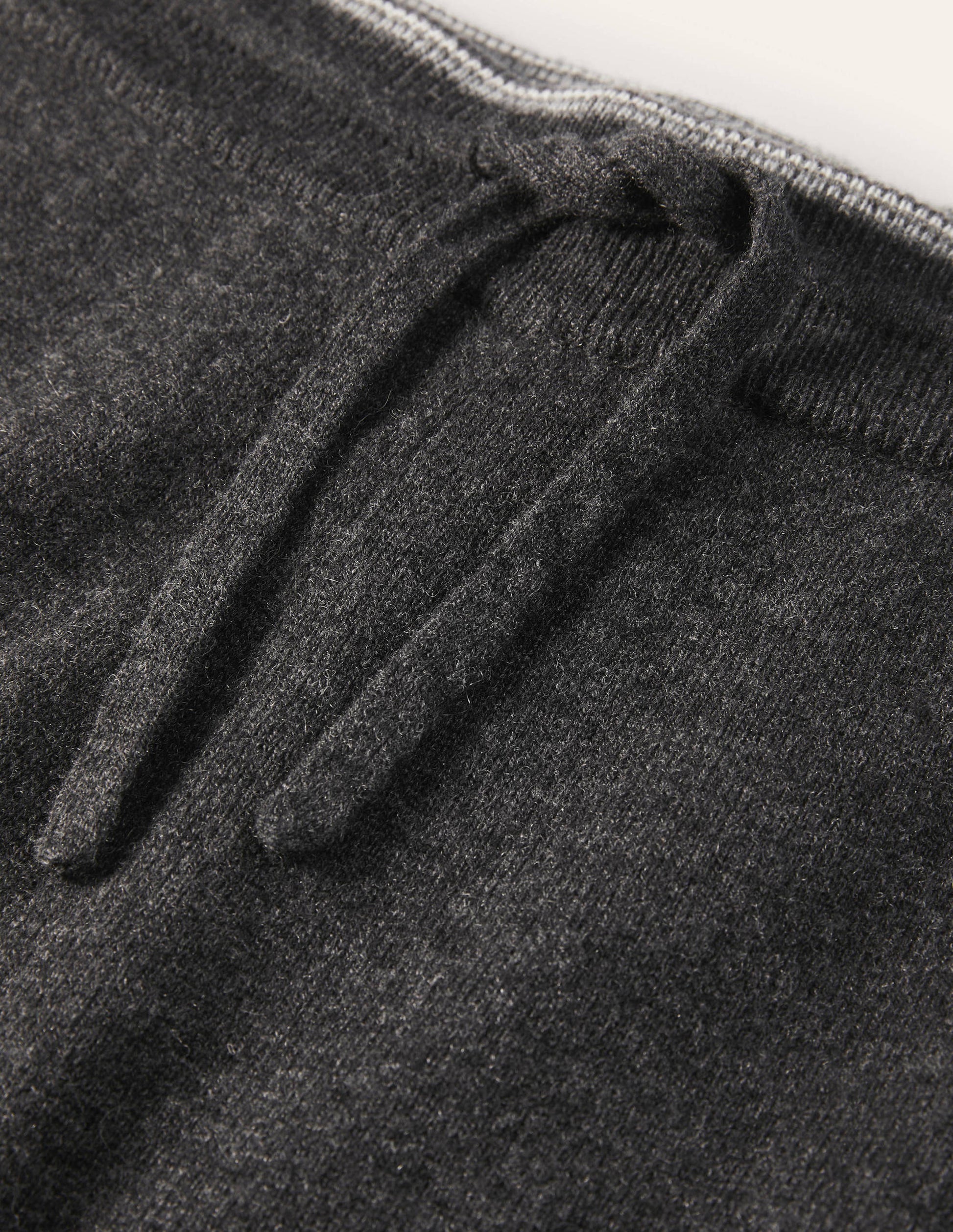 Cashmere Knitted Joggers-Dark Grey Melange-6