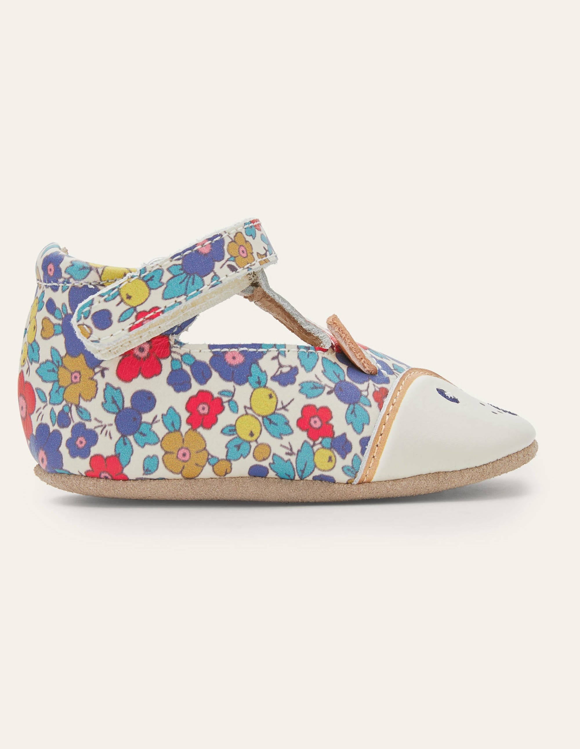 Novelty Leather Baby Shoes-Floral Fox - Image 3