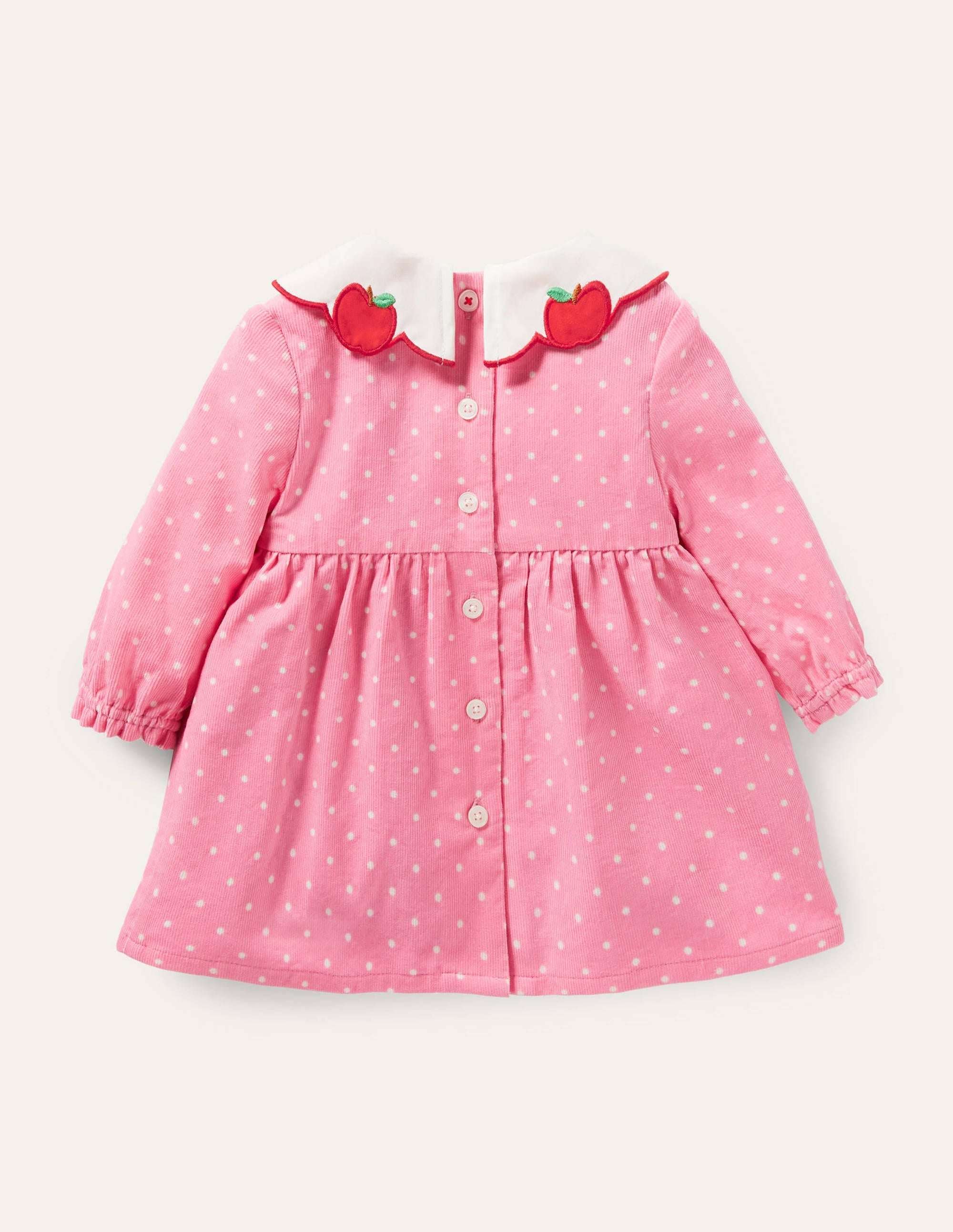 Apple Collar Cord Dress-Formica Pink Pin Spot - Image 2