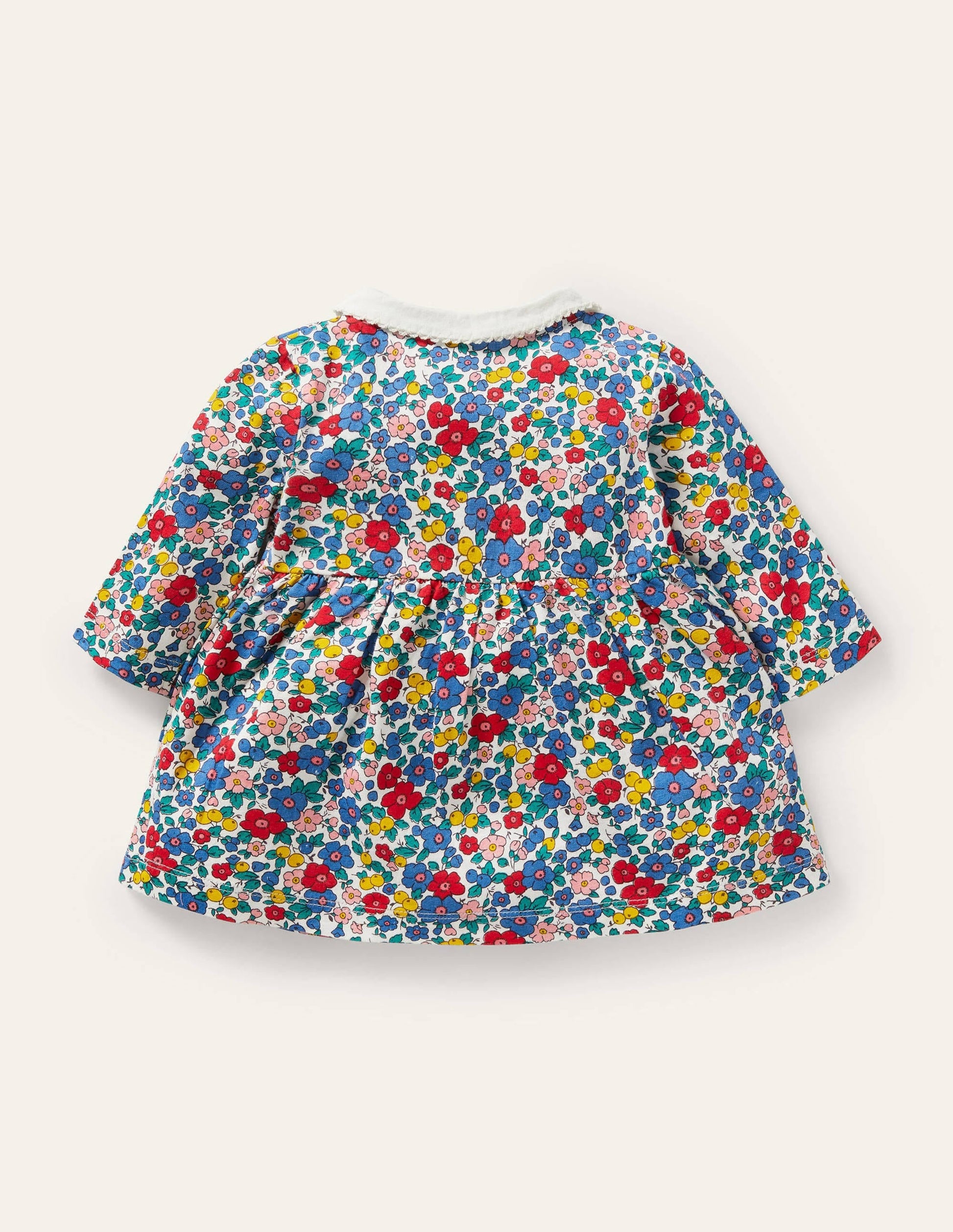 Jersey Collared Dress-Multi Sky Apple Blossom-2