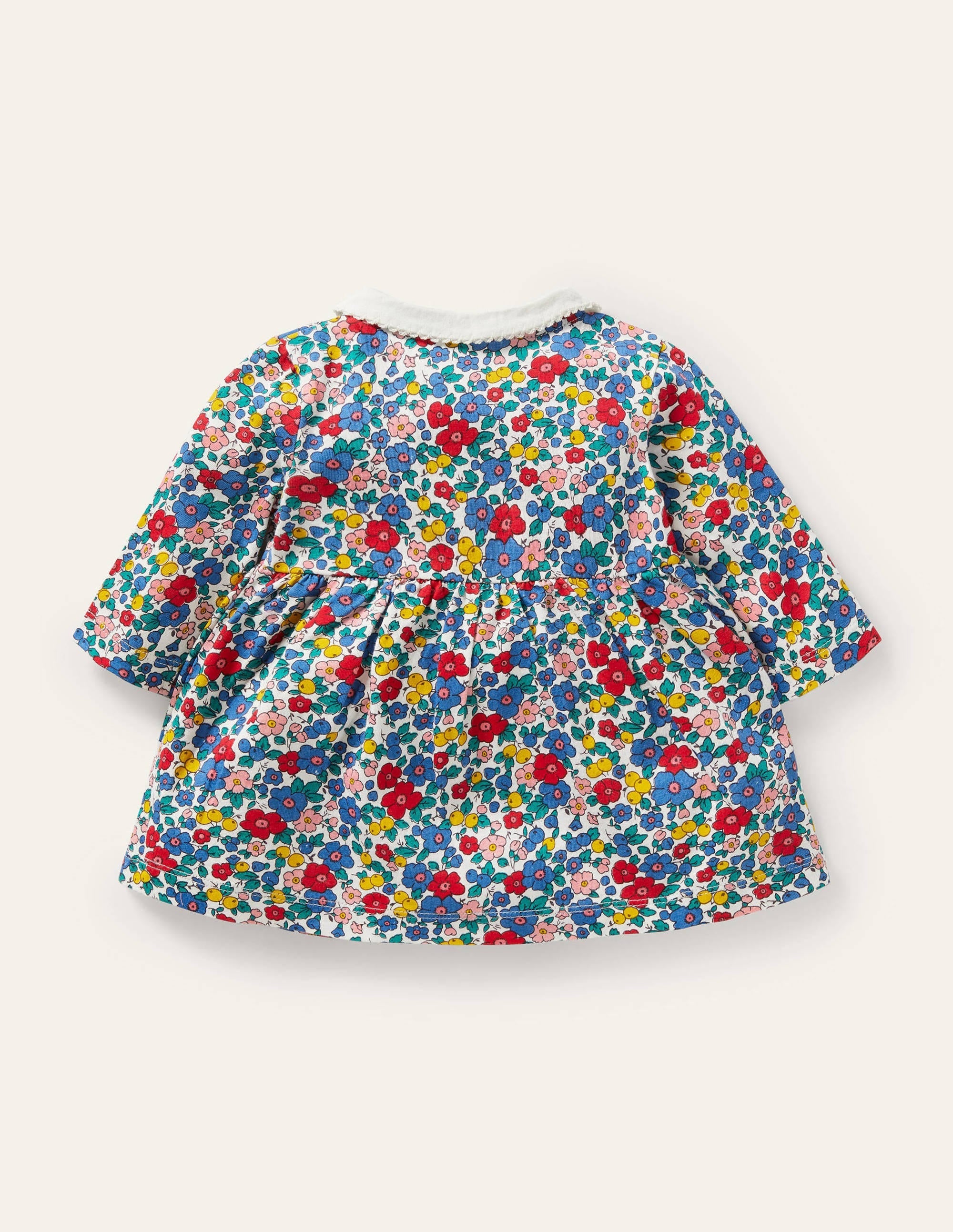 Jersey Collared Dress-Multi Sky Apple Blossom - Image 2