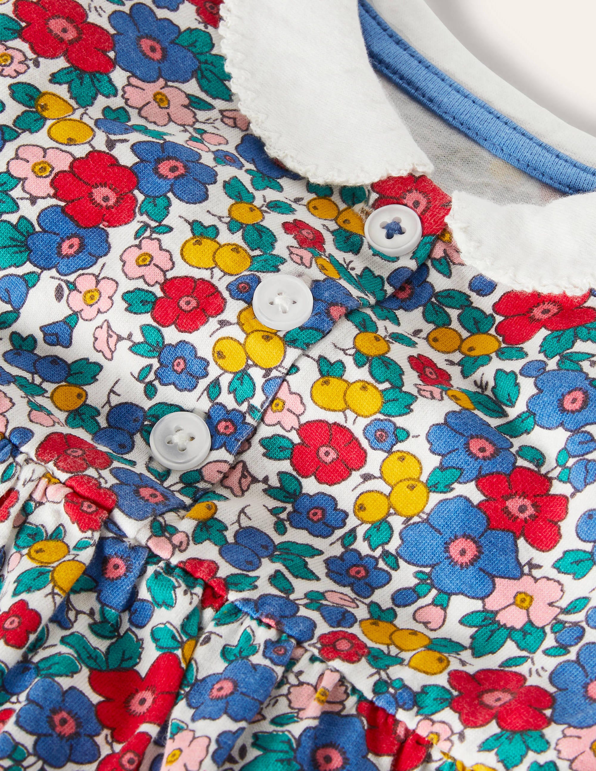 Jersey Collared Dress-Multi Sky Apple Blossom - Image 3