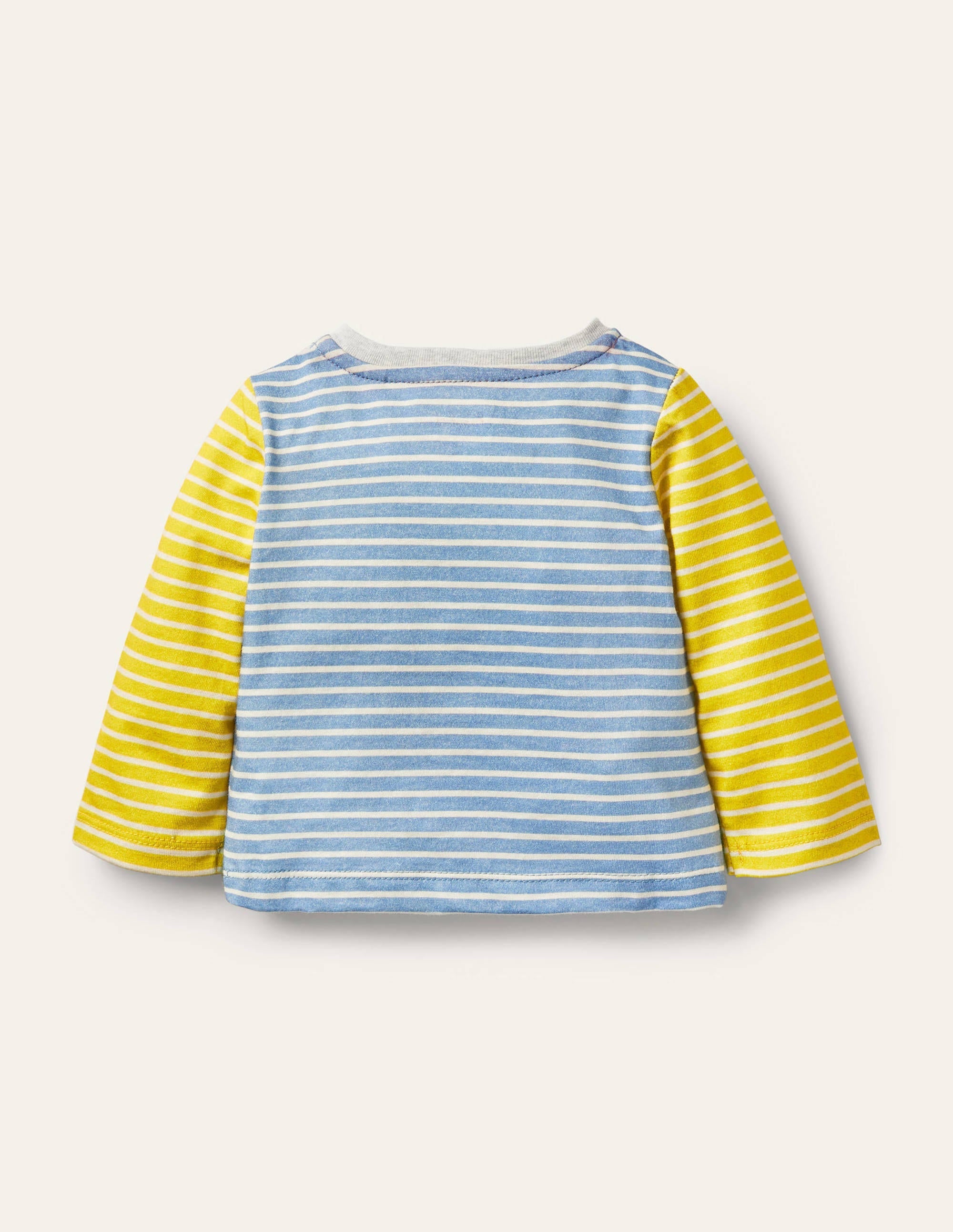 Big Appliqué T-shirt-Surfboard Blue/Ivory Seesaw - Image 2