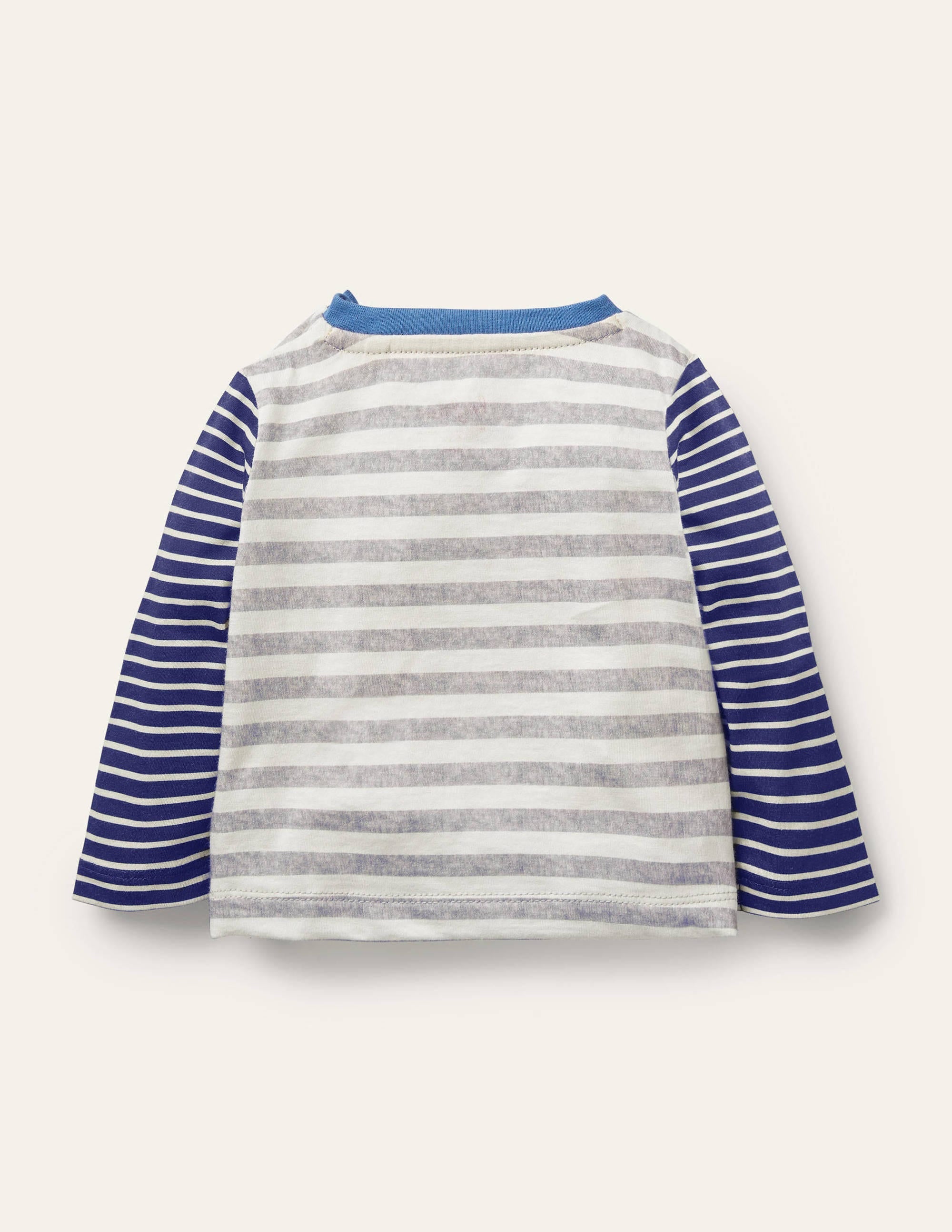 Big Appliqué T-shirt-Grey Marl/Ivory Sprout - Image 2