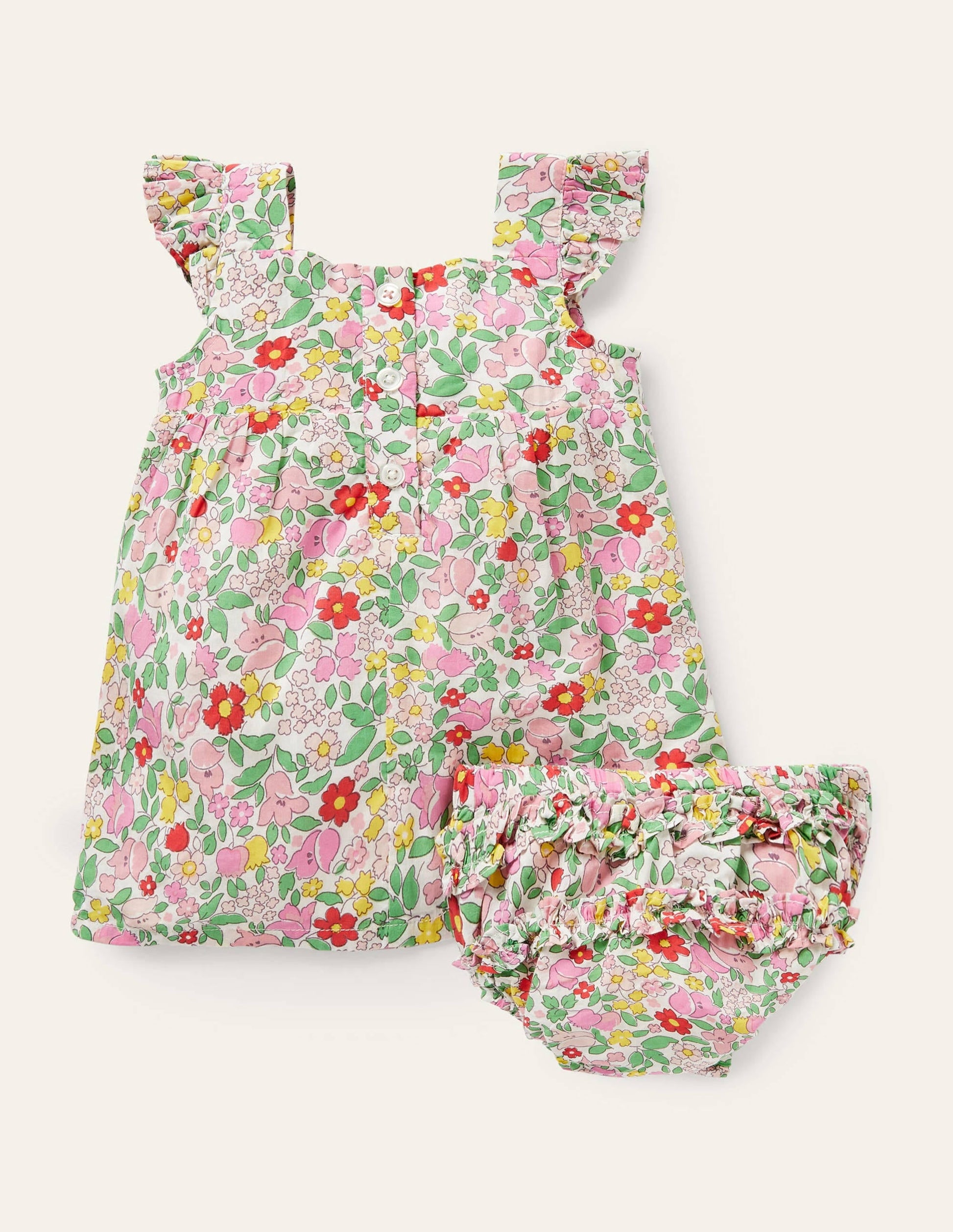Floral Smocked Dress-Pink Lemonade Ditsy Floral-2