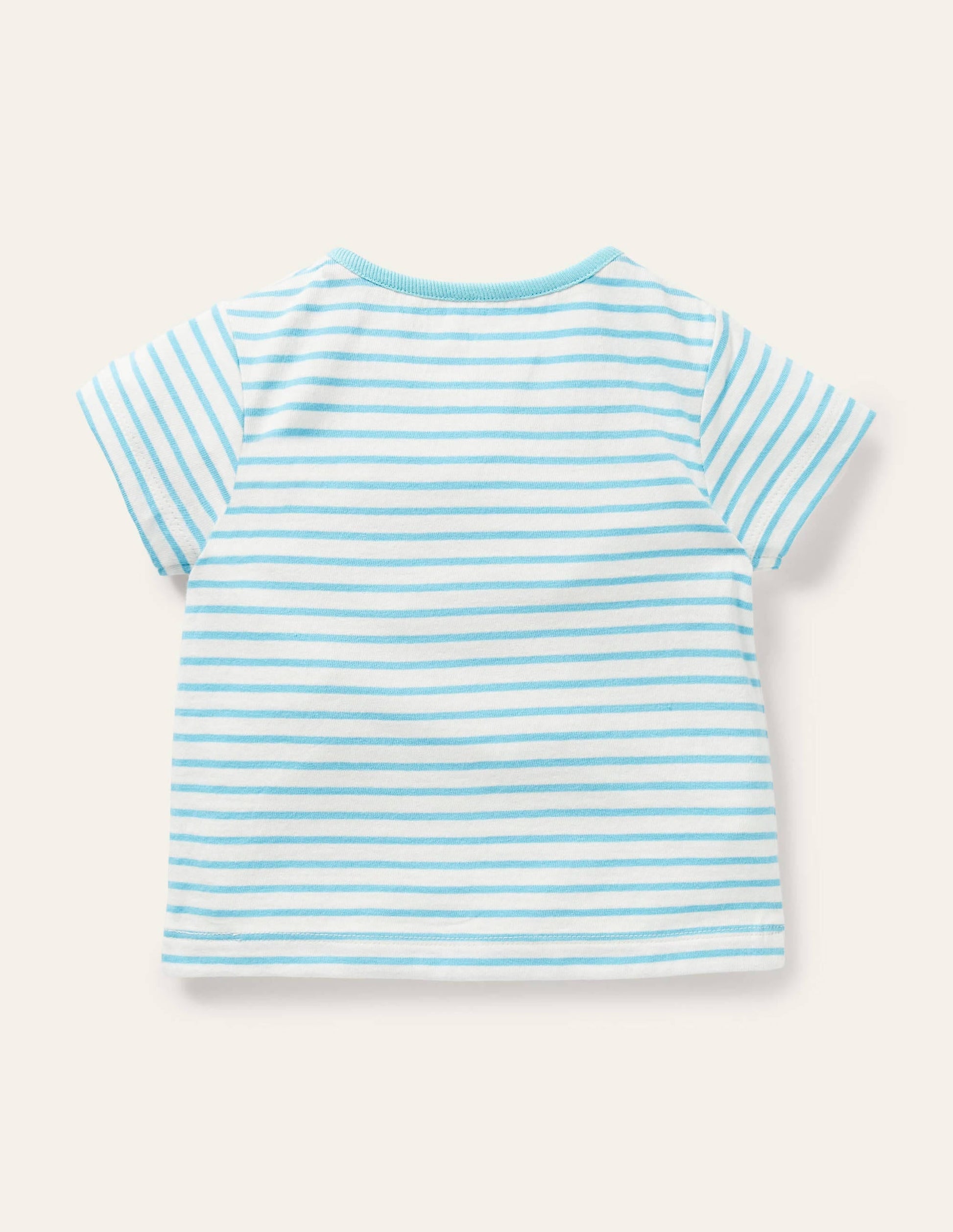 Holiday Appliqué T-shirt-Ivory/Aqua Blue Ice-Cream-2