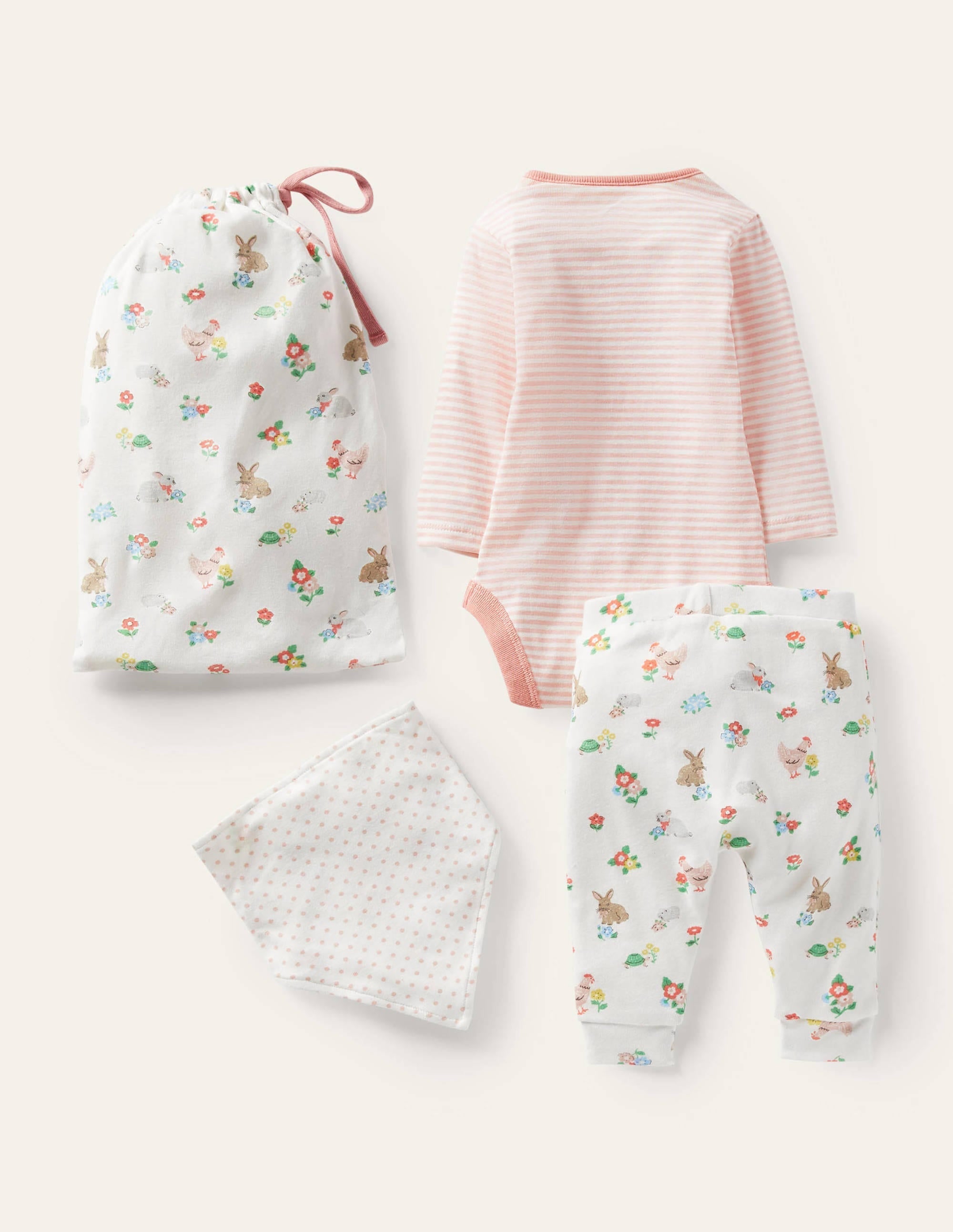 Organic Pets Newborn Set-Ivory Floral Pets - Image 2