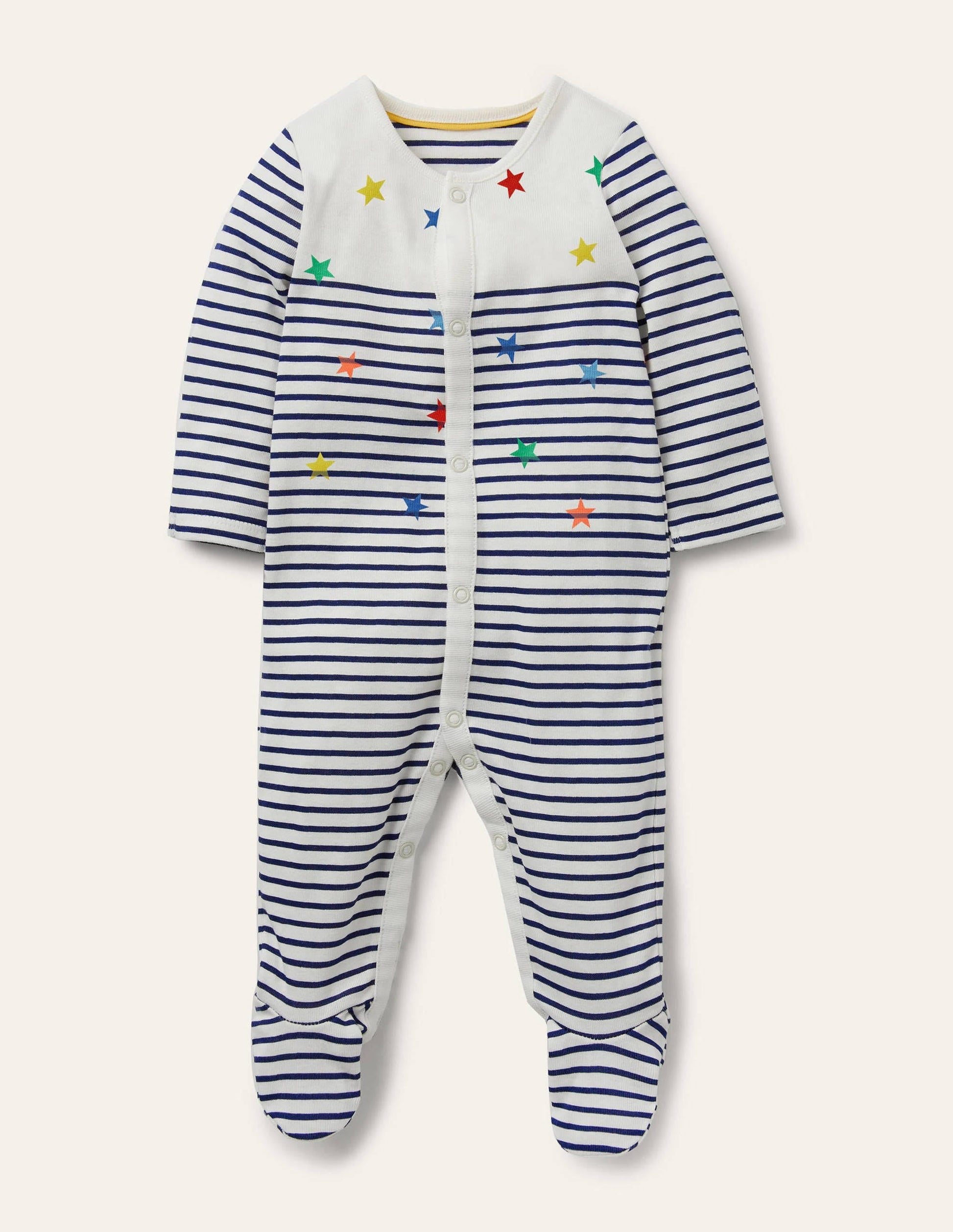 Organic Sleepsuit-Multi Stars-1
