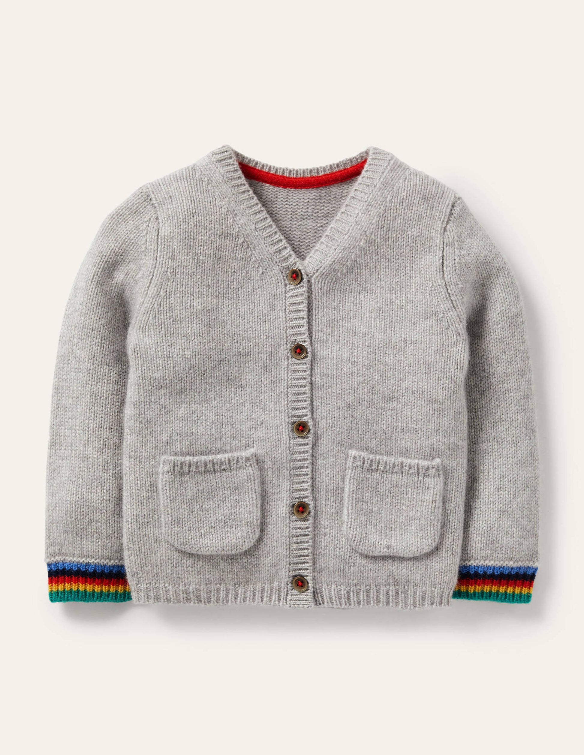 Cashmere Cardigan-Grey Marl-1