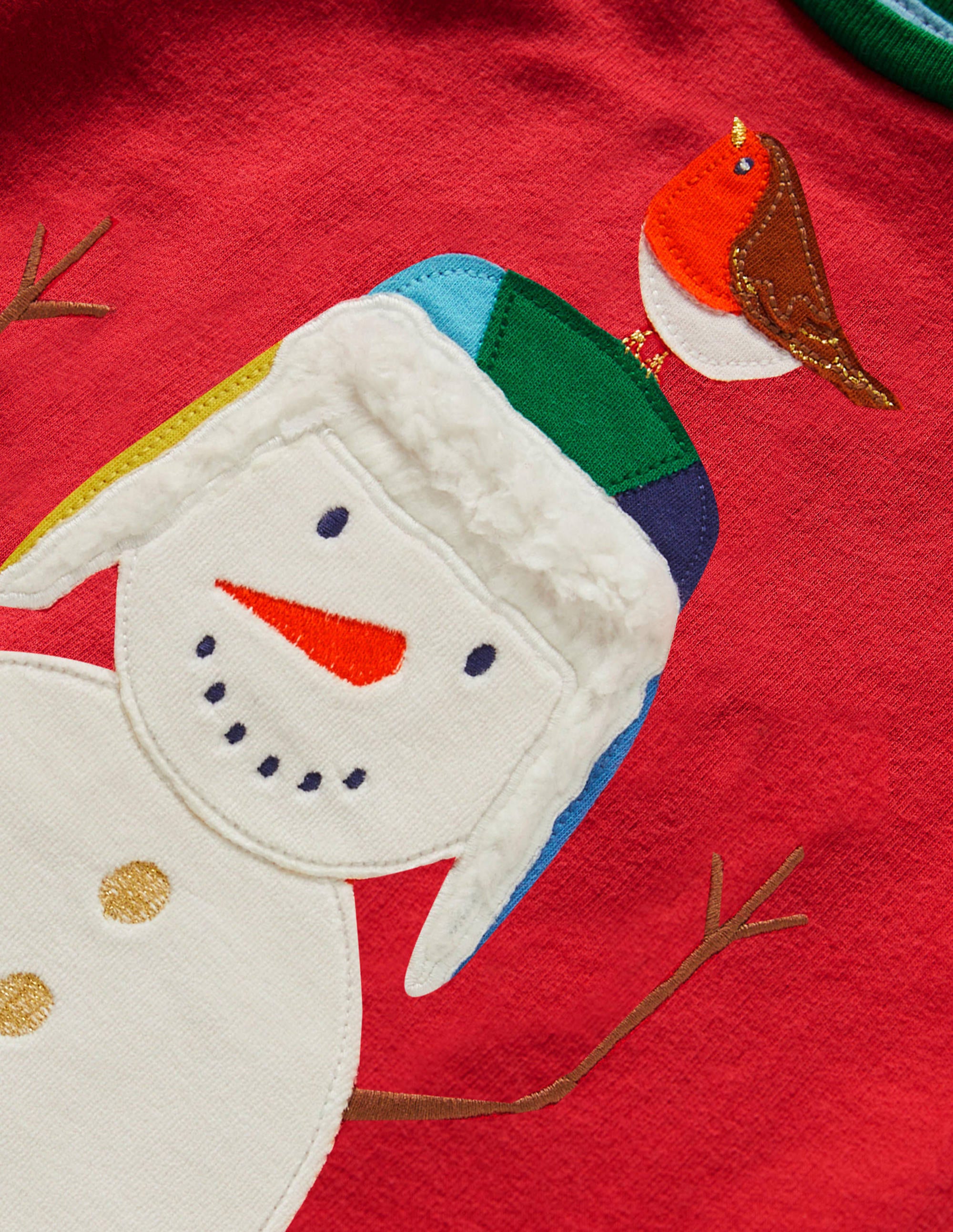Jersey Graphic Play Set-Rockabilly Red Snowman - Image 3