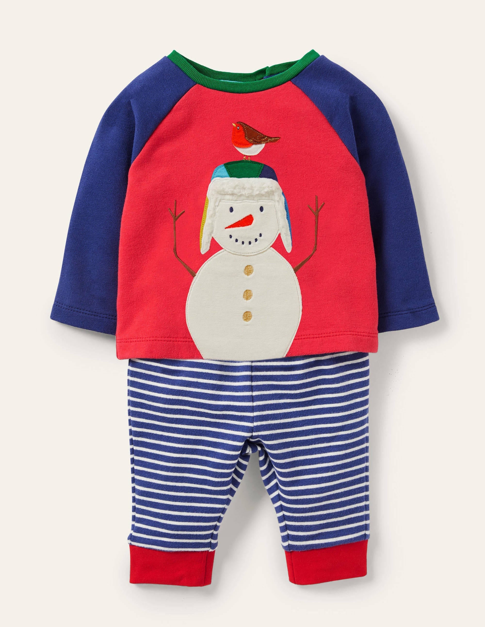 Jersey Graphic Play Set-Rockabilly Red Snowman - Image 1
